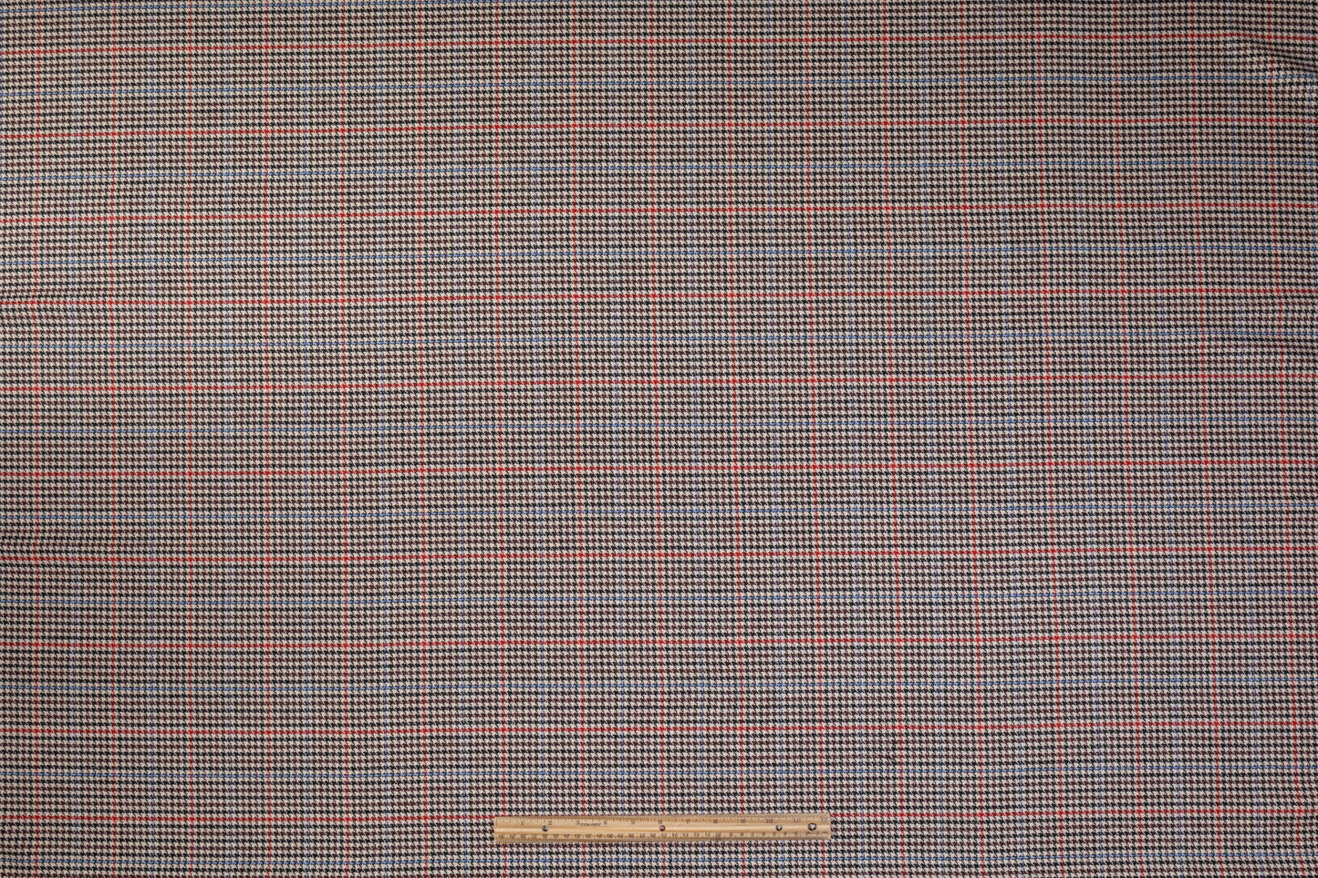 Houndstooth Italian Wool Cashmere Suiting - Multicolor
