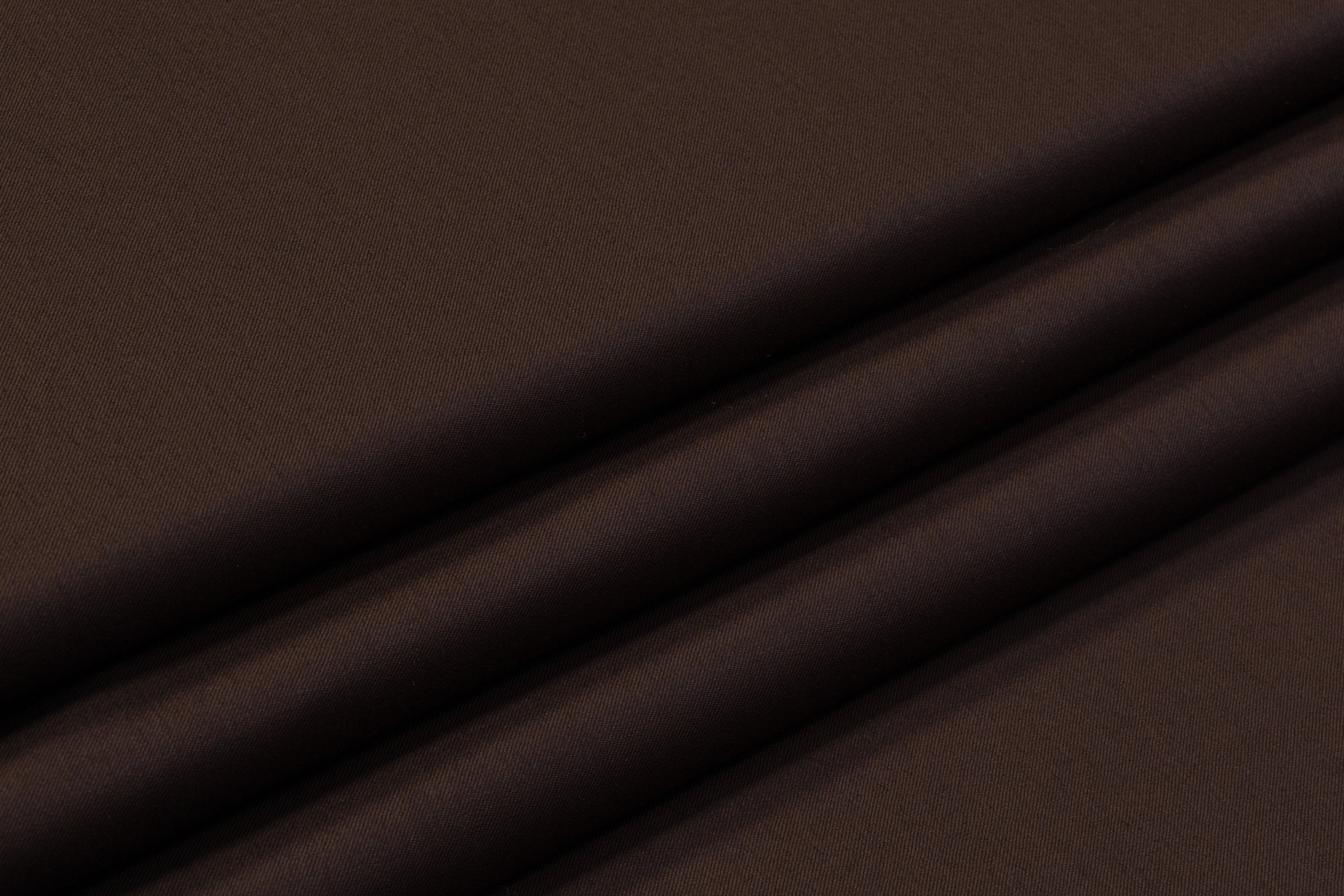 Super 130s Italian Wool Suiting - Dark Brown