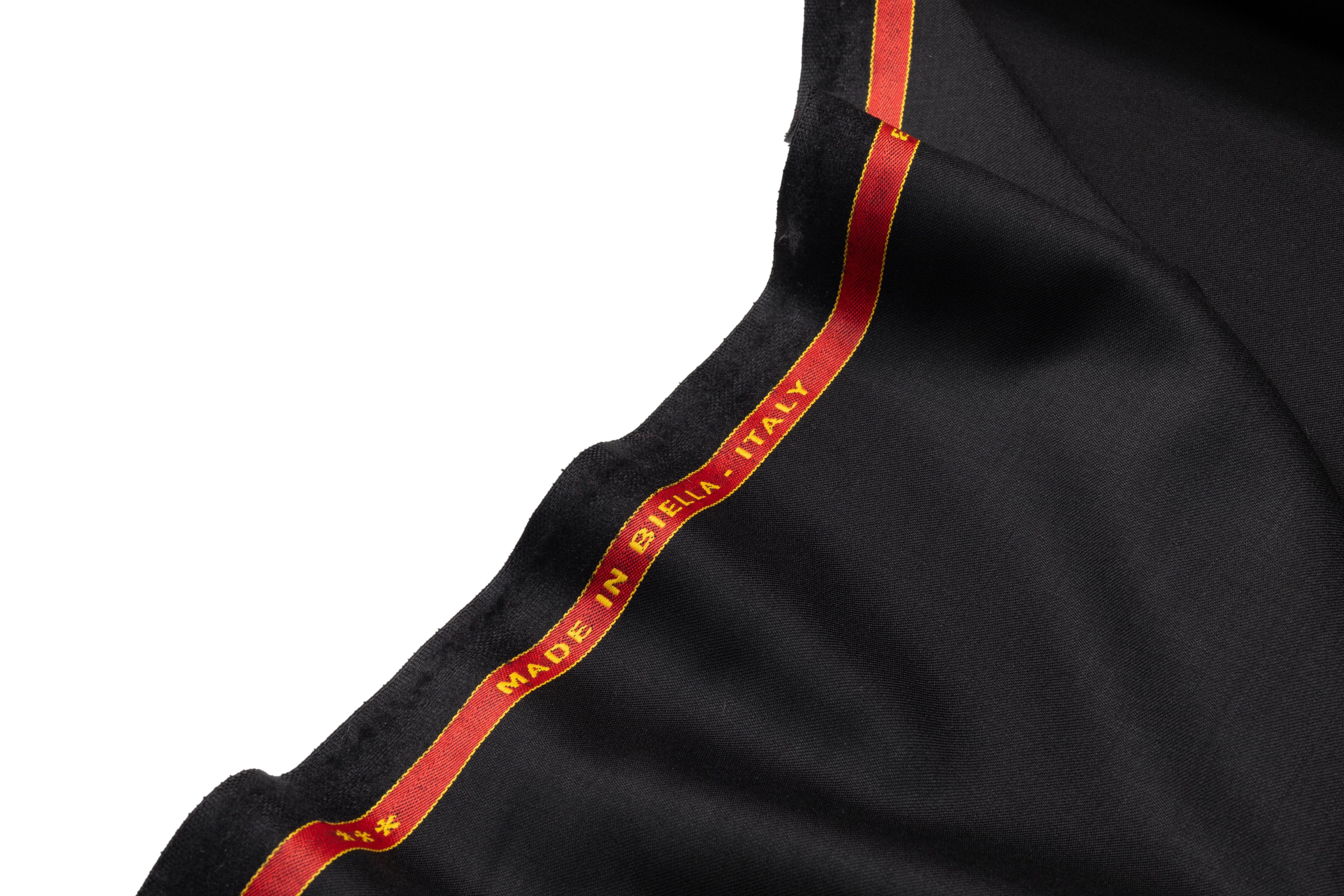 Super 130s Italian Wool Suiting - Black