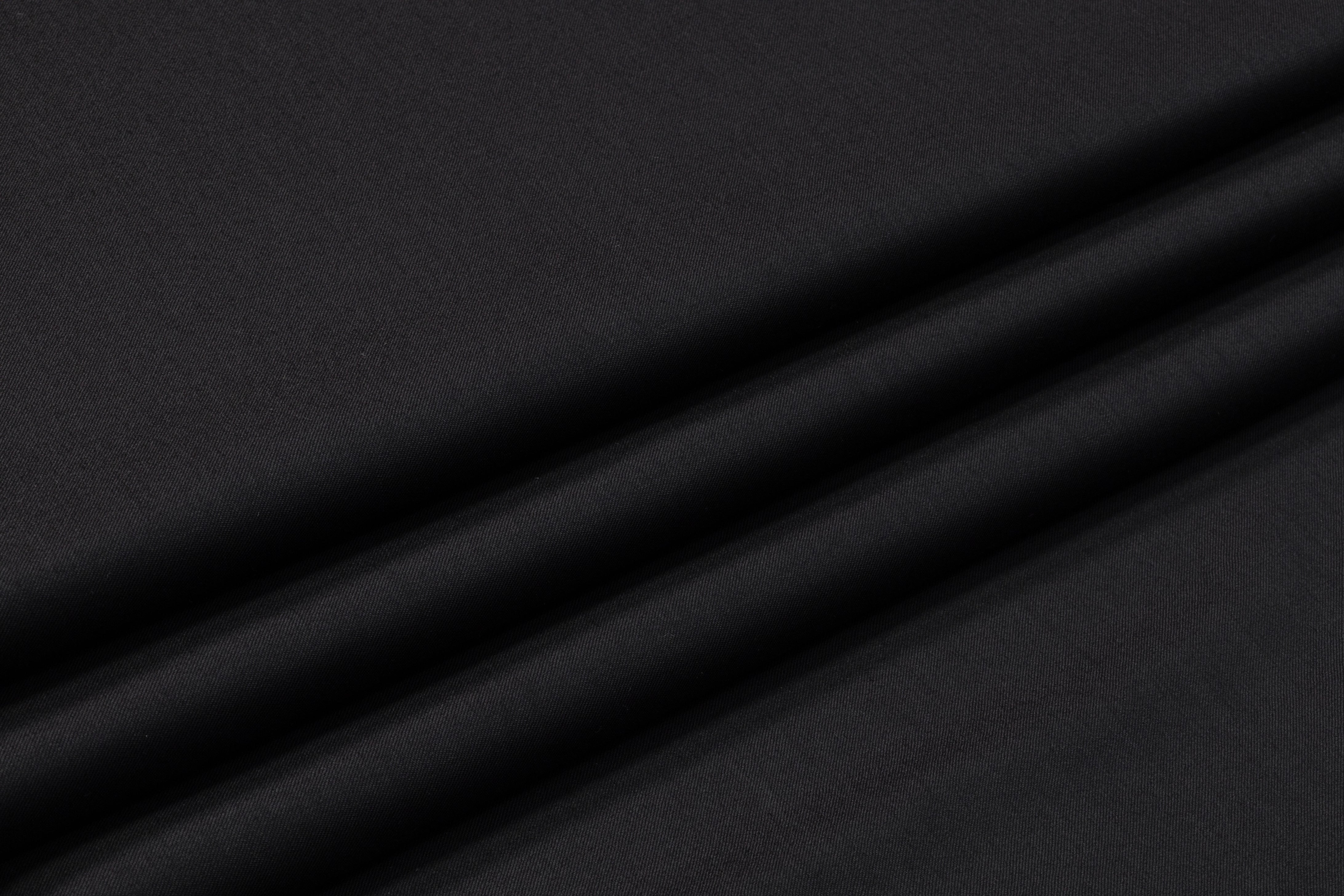 Super 130s Italian Wool Suiting - Black