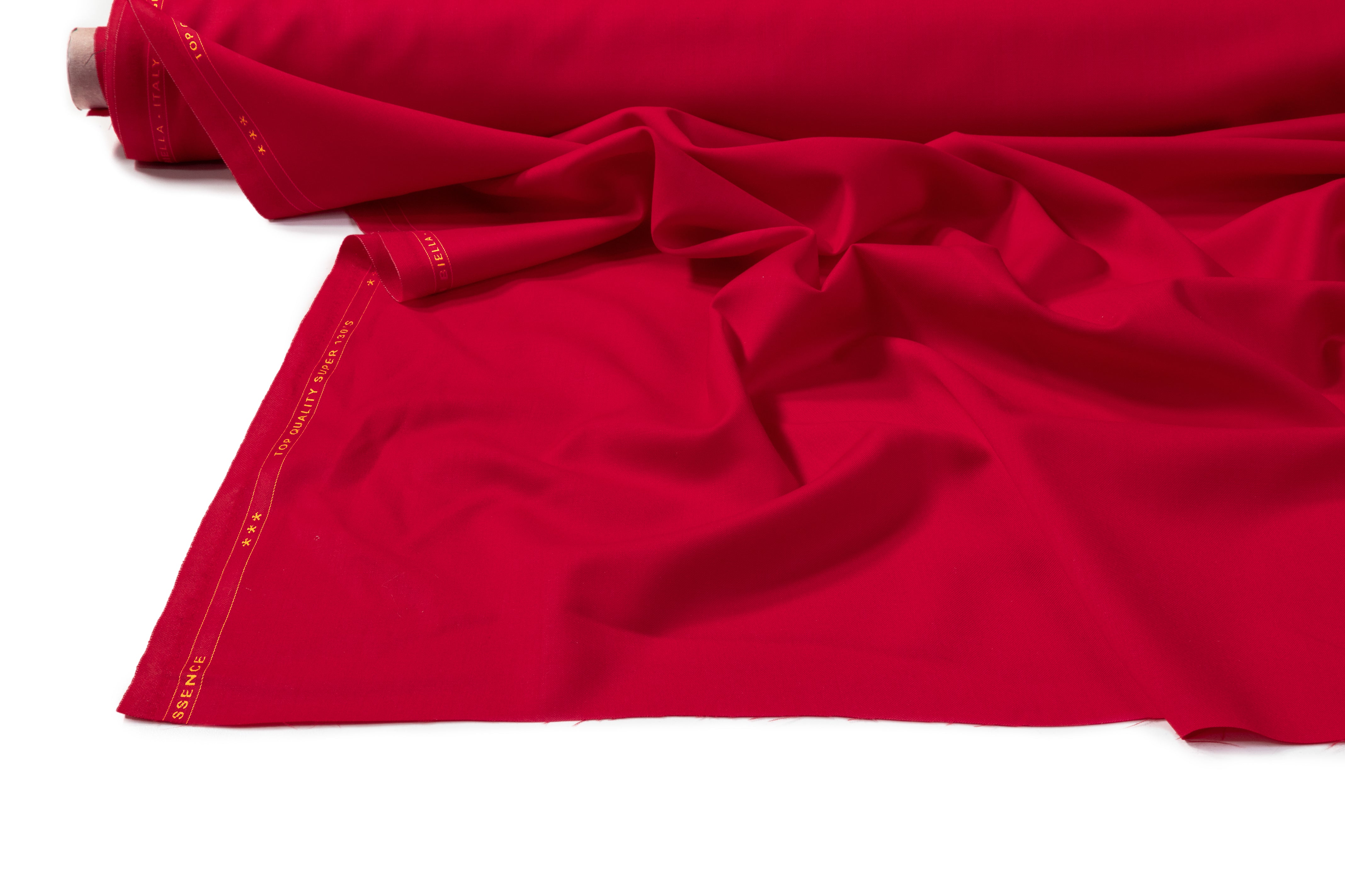Super 130s Italian Wool Suiting - Red