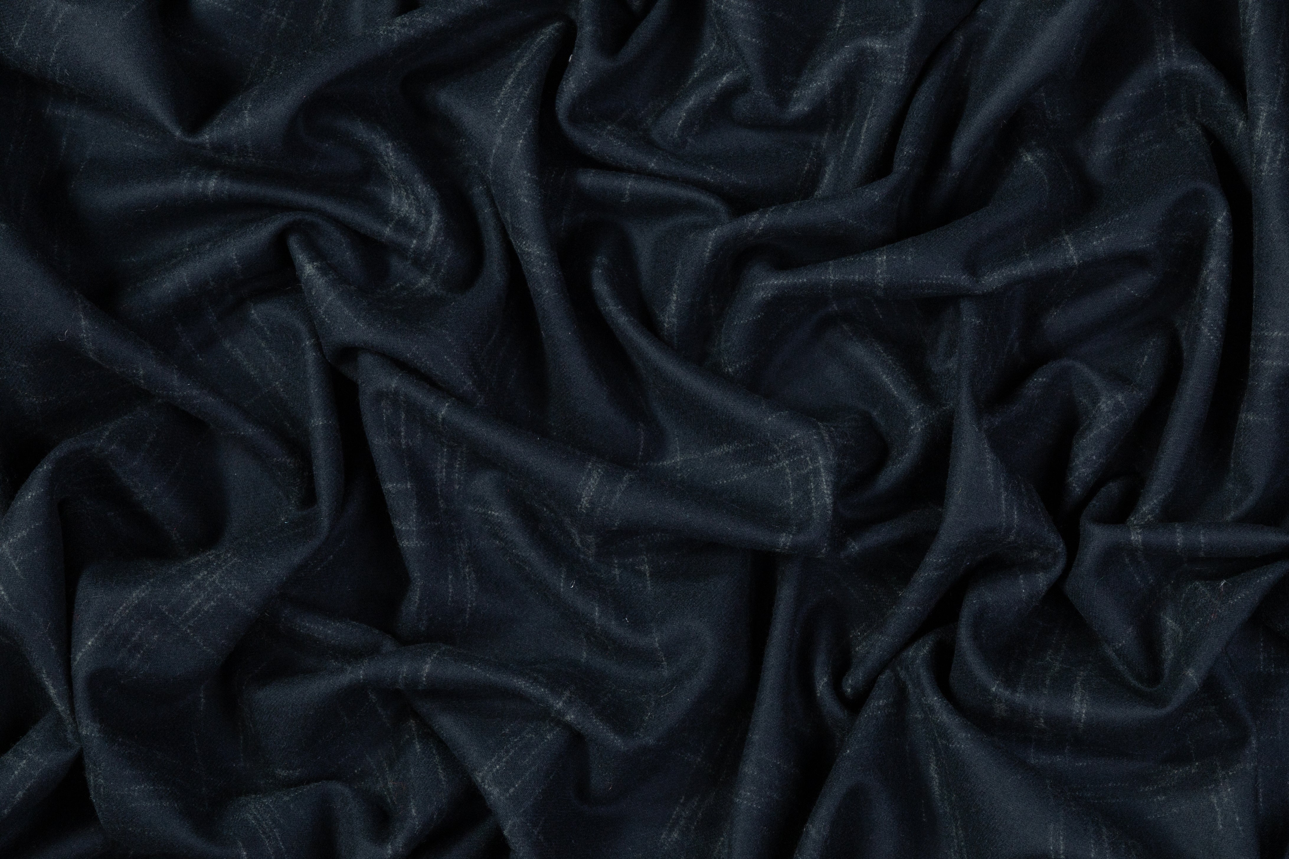 Colombo - Italian Cashmere Wool Suiting - Black / Gray