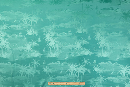 Viscose Acetate Italian Jacquard - Teal Green