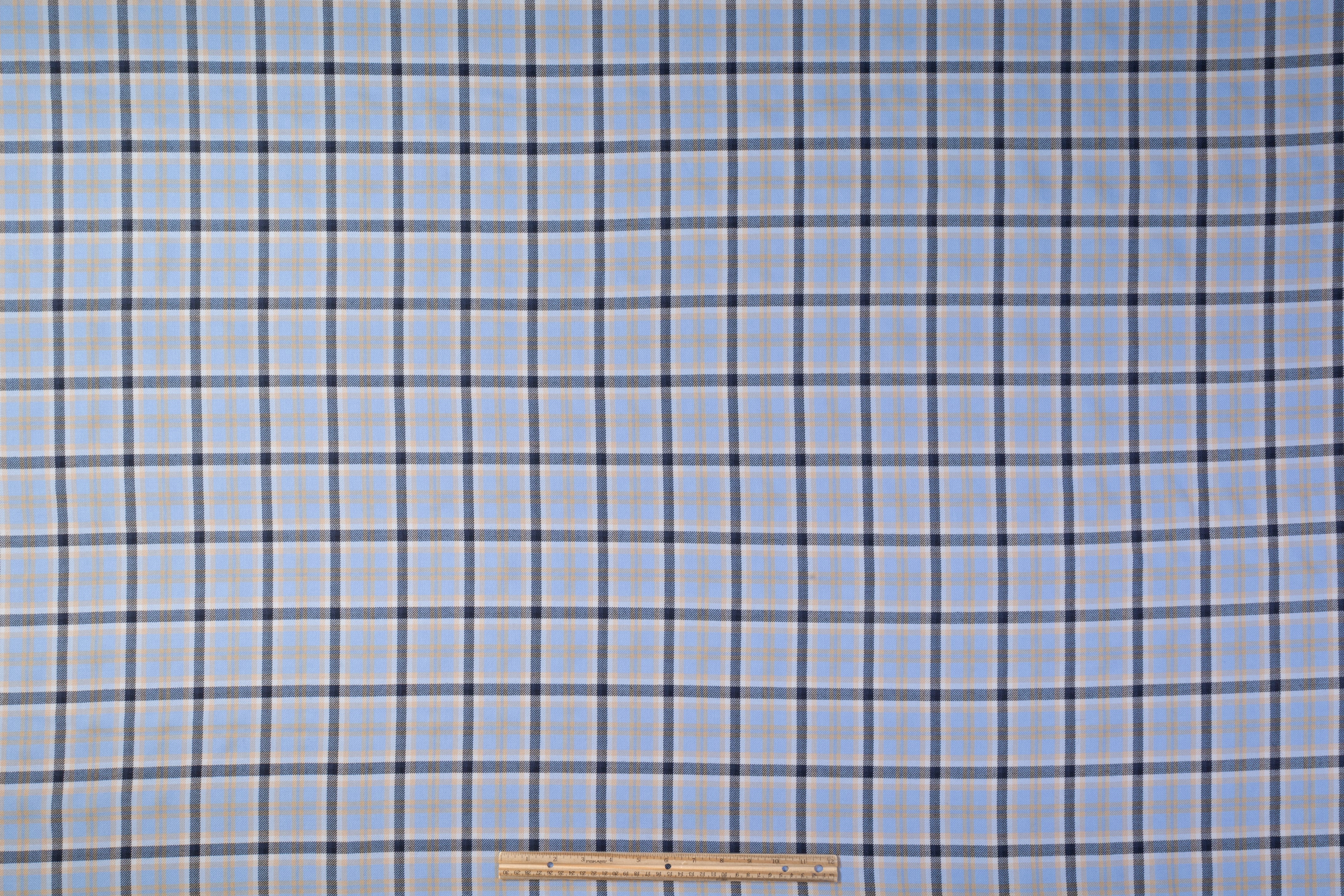 Checked Italian Wool - Blue