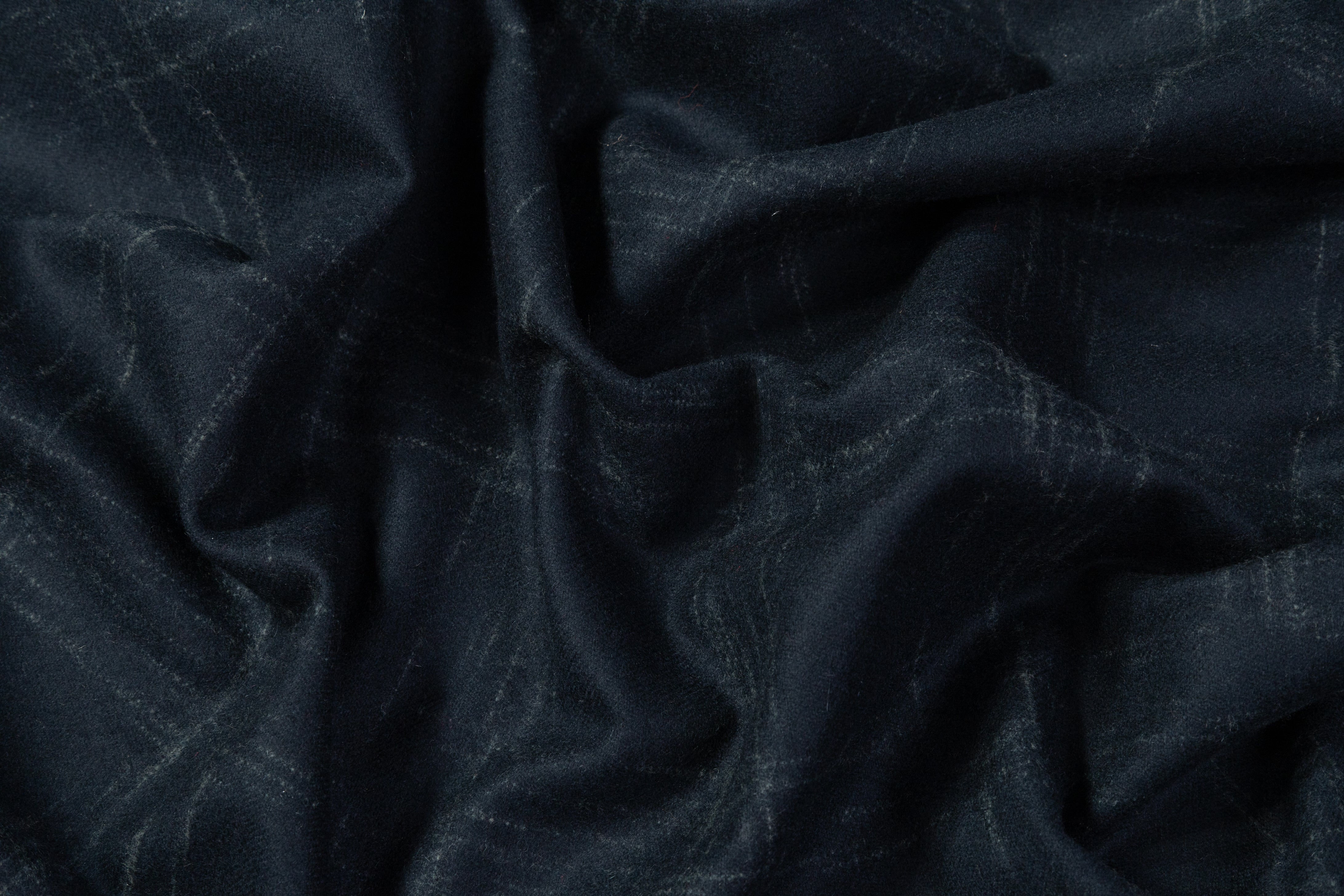 Colombo - Italian Cashmere Wool Suiting - Black / Gray