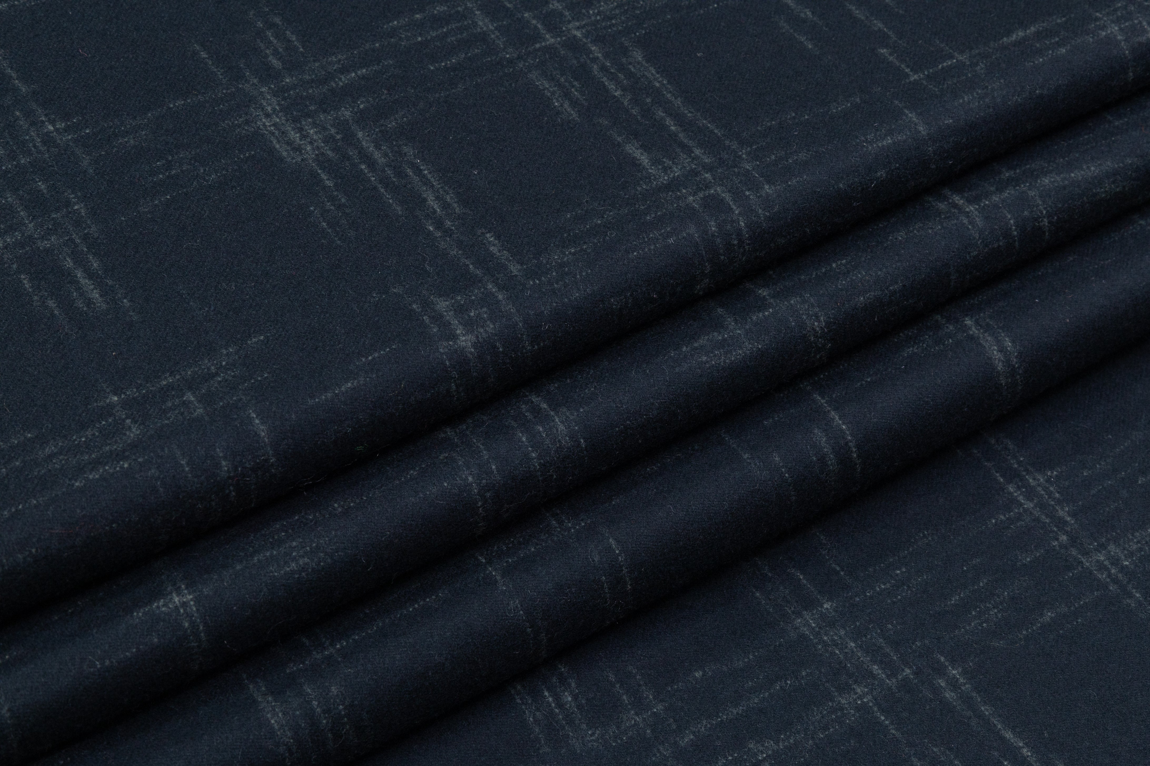 Colombo - Italian Cashmere Wool Suiting - Black / Gray