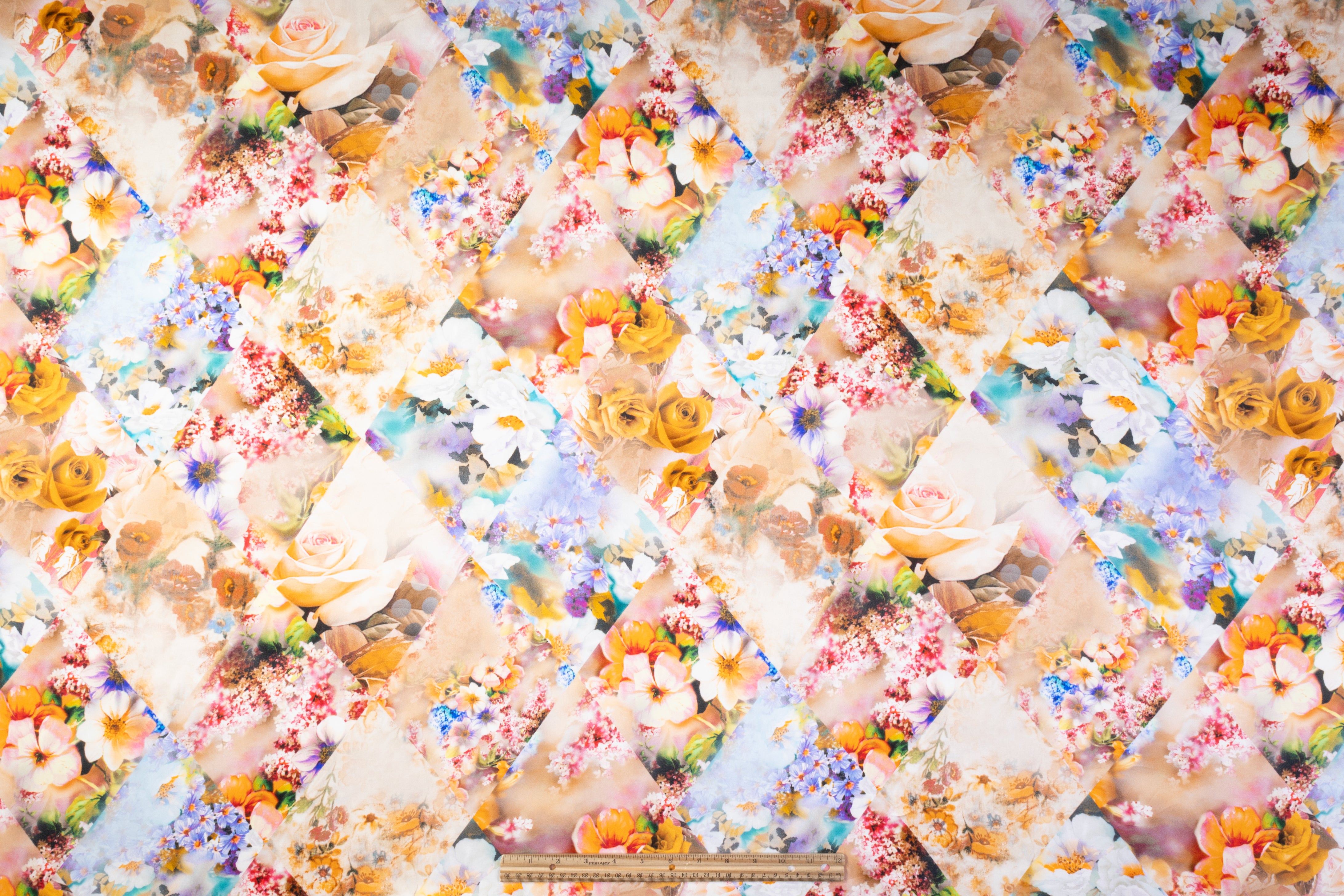 Floral Italian Viscose Twill - Multicolor