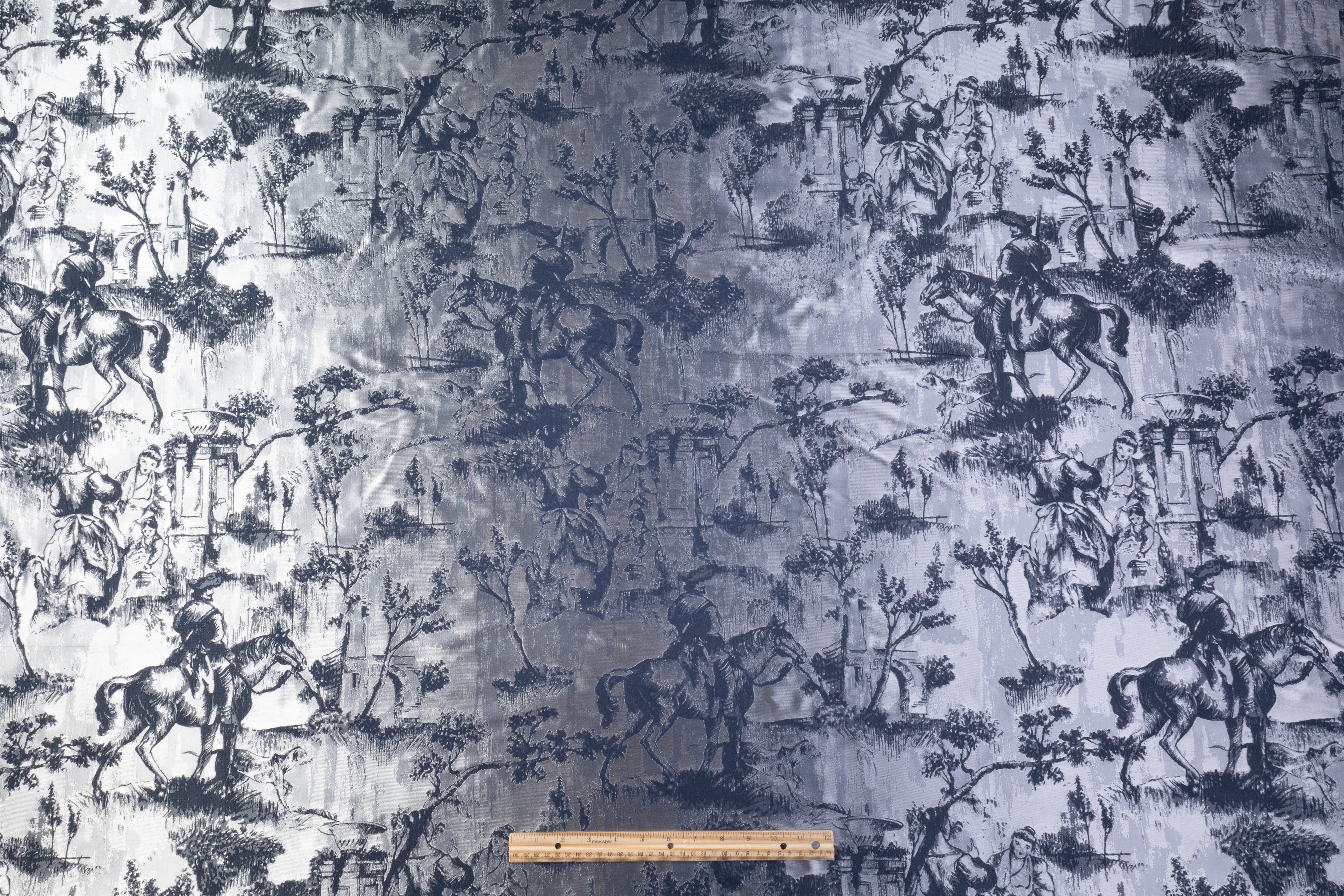 Armani - Italian Silk Blend Toile Jacquard - Blue