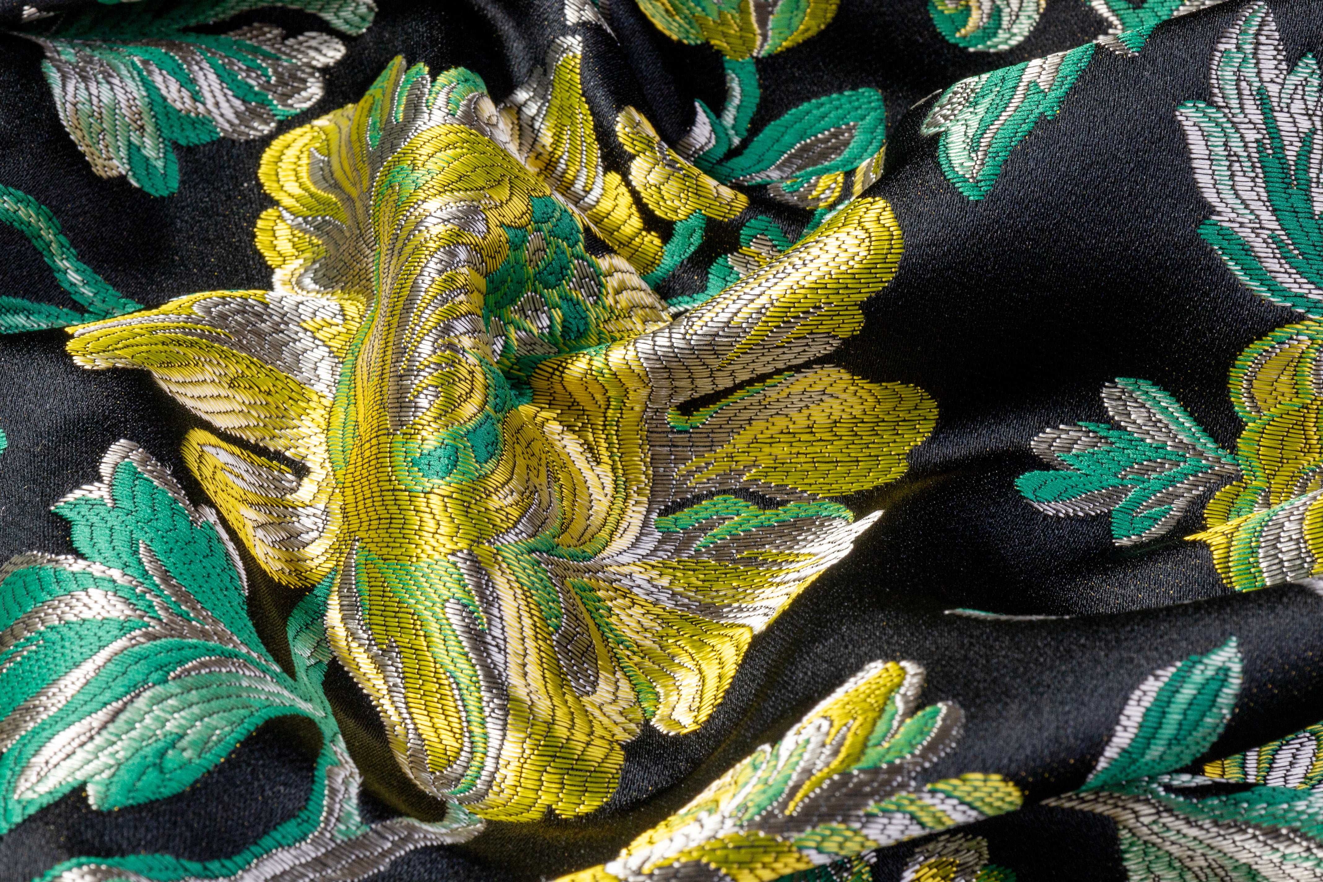 Etro - Floral Italian Metallic Brocade - Black / Green / Yellow