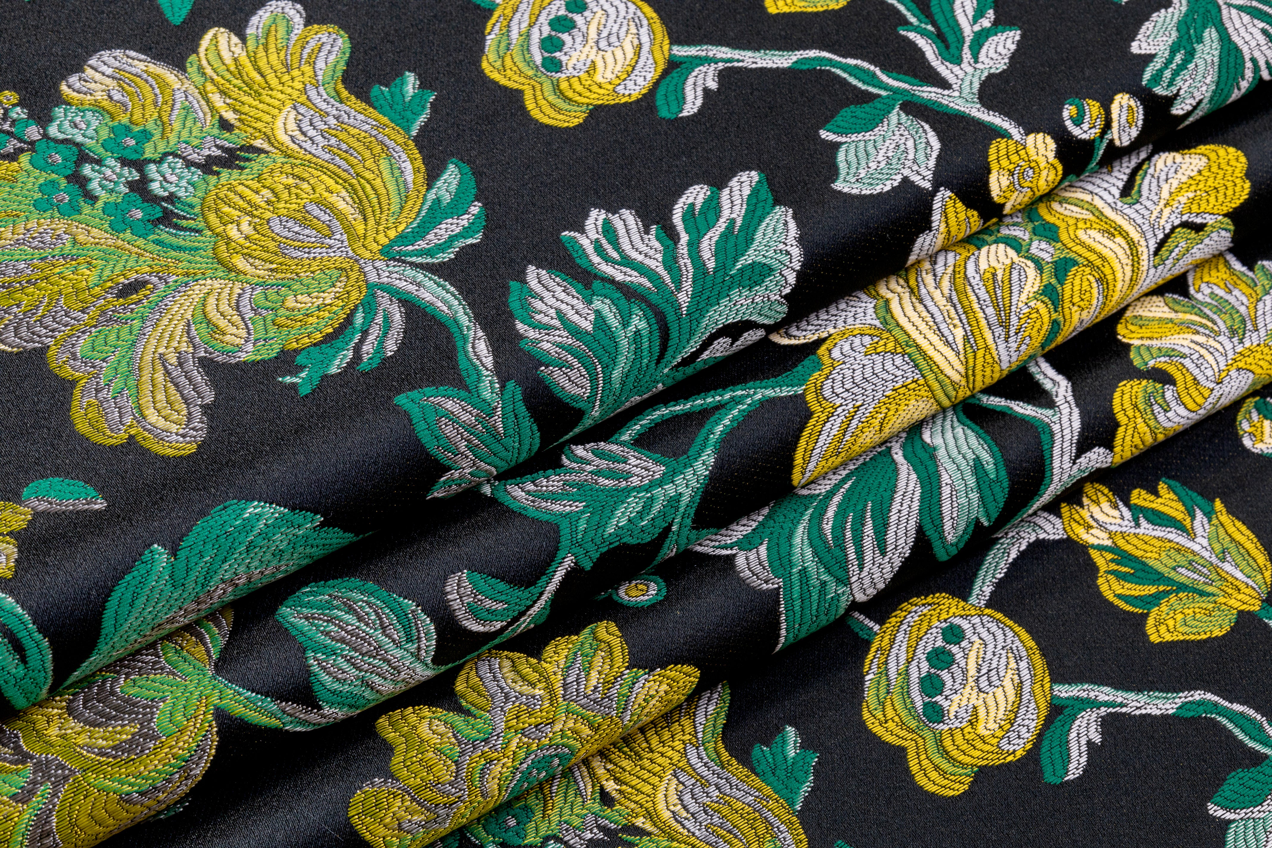 Etro - Floral Italian Metallic Brocade - Black / Green / Yellow