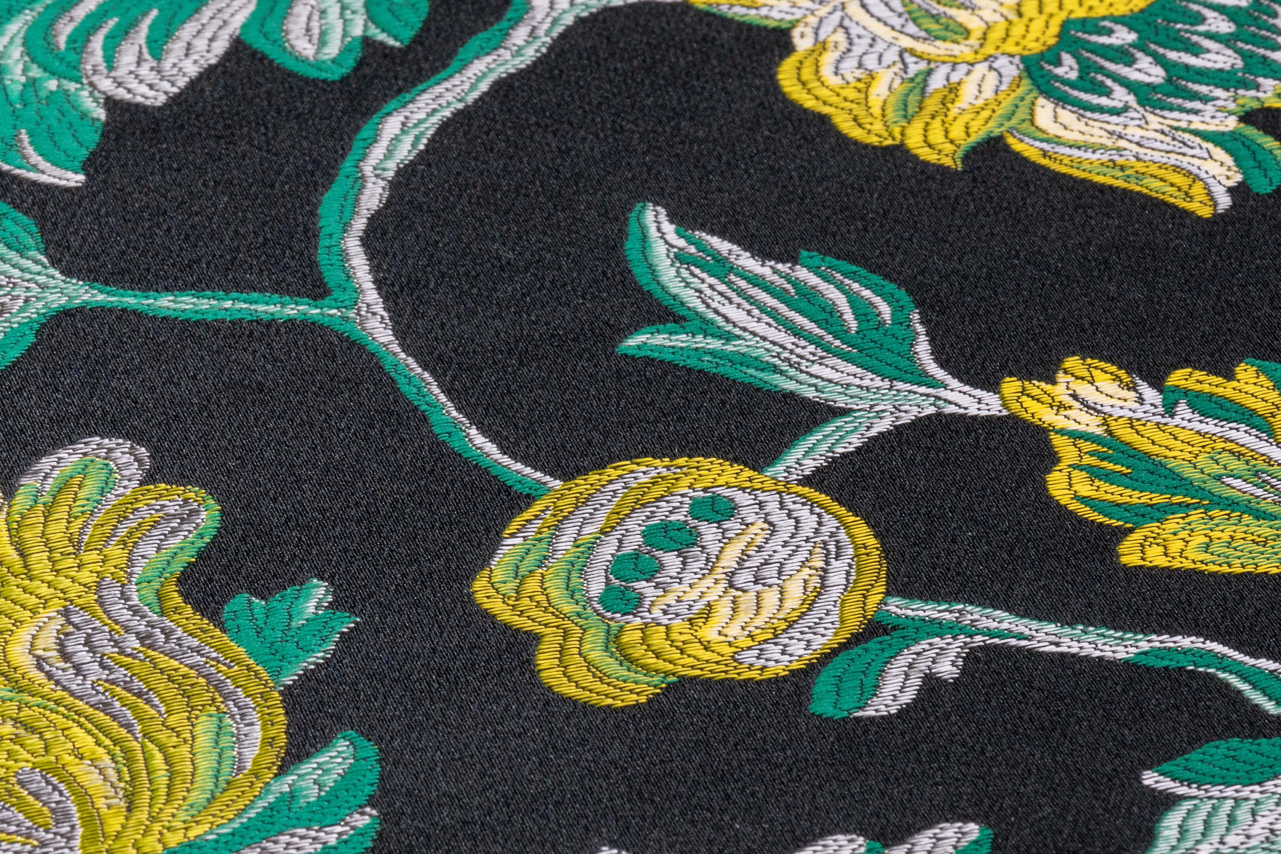 Etro - Floral Italian Metallic Brocade - Black / Green / Yellow
