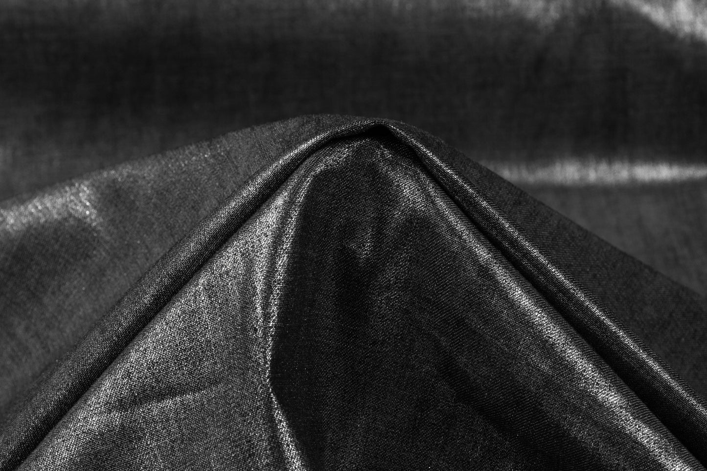 Laminated Italian Cotton Denim - Gray / Silver
