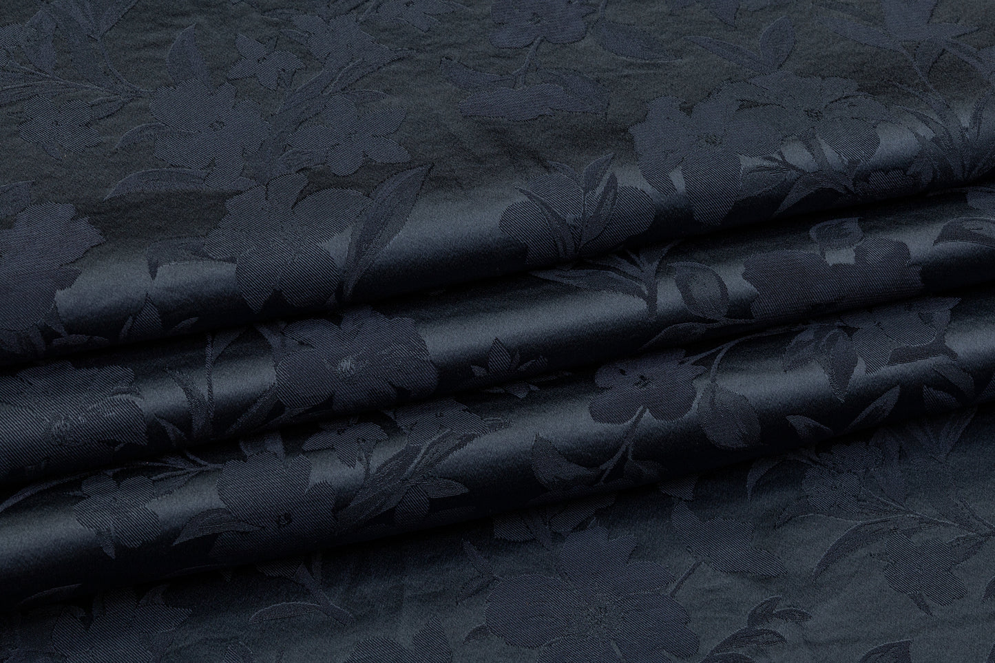 Viscose Acetate Italian Jacquard - Navy Blue