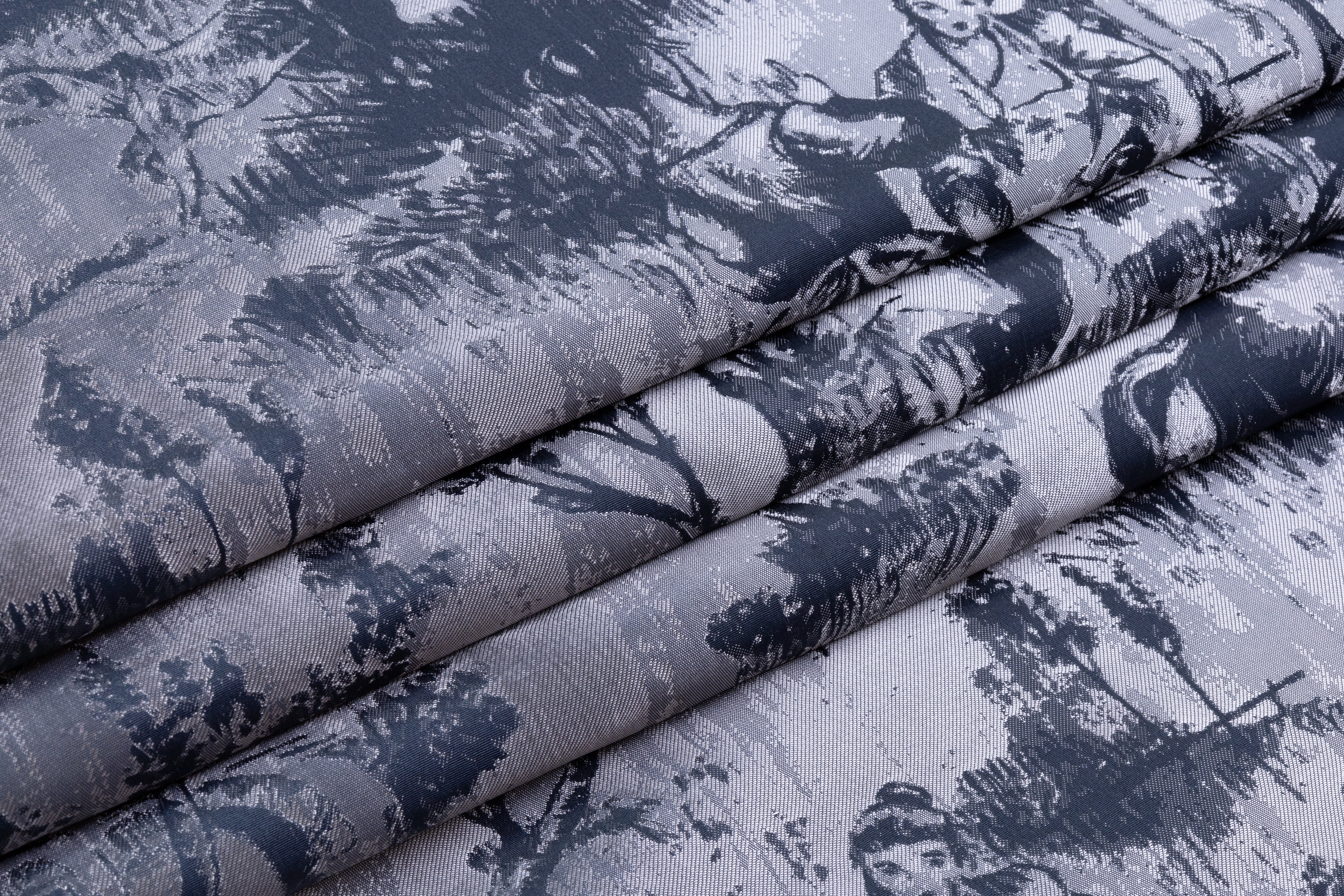 Armani - Italian Silk Blend Toile Jacquard - Blue