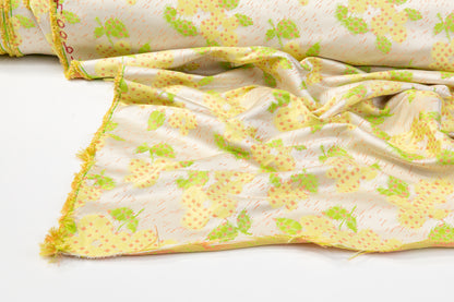 Abstract Floral Italian Brocade - Yellow / Green / Orange