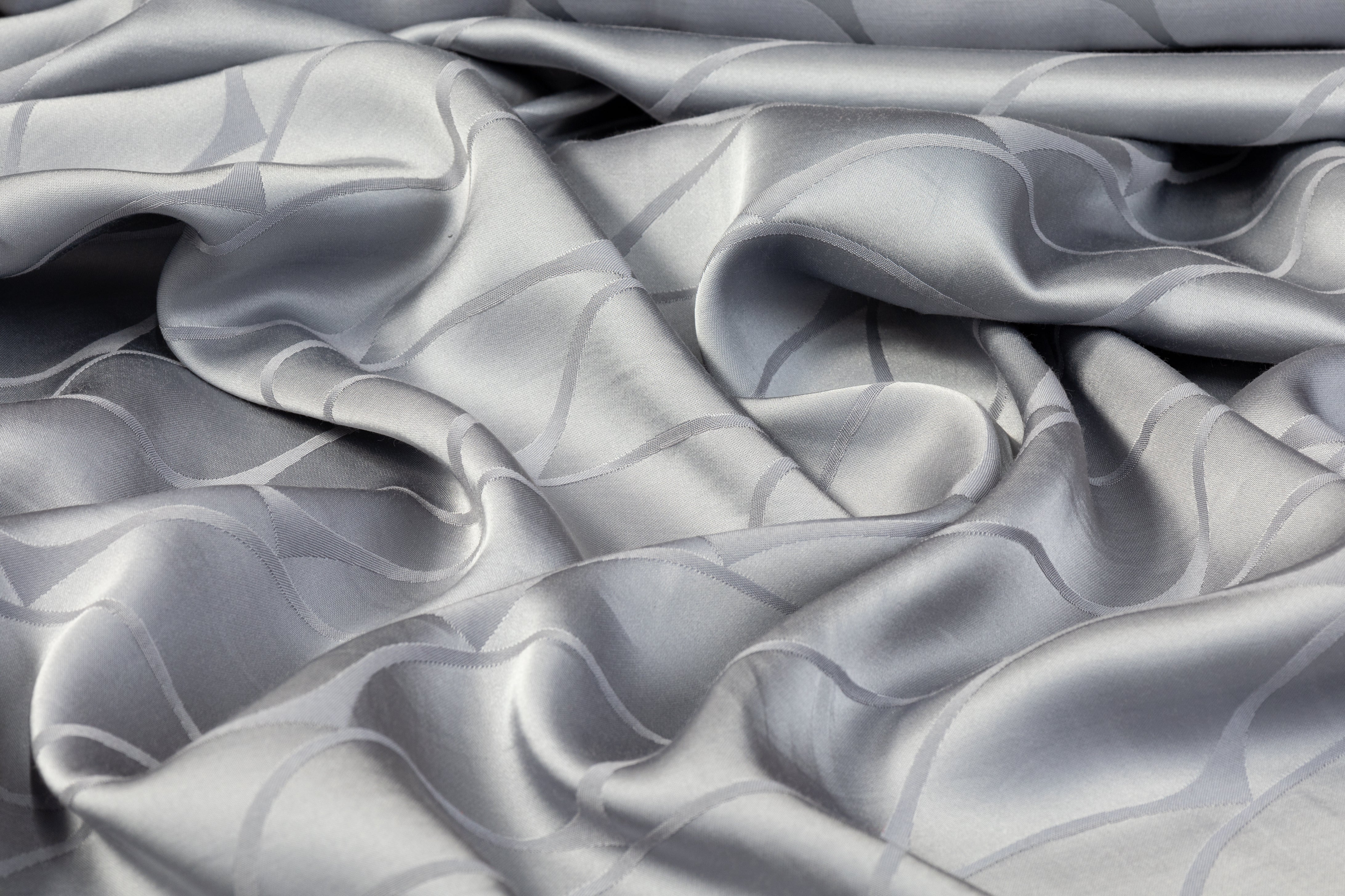Viscose Acetate Italian Jacquard - Silver / Gray