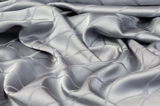 Viscose Acetate Italian Jacquard - Silver / Gray