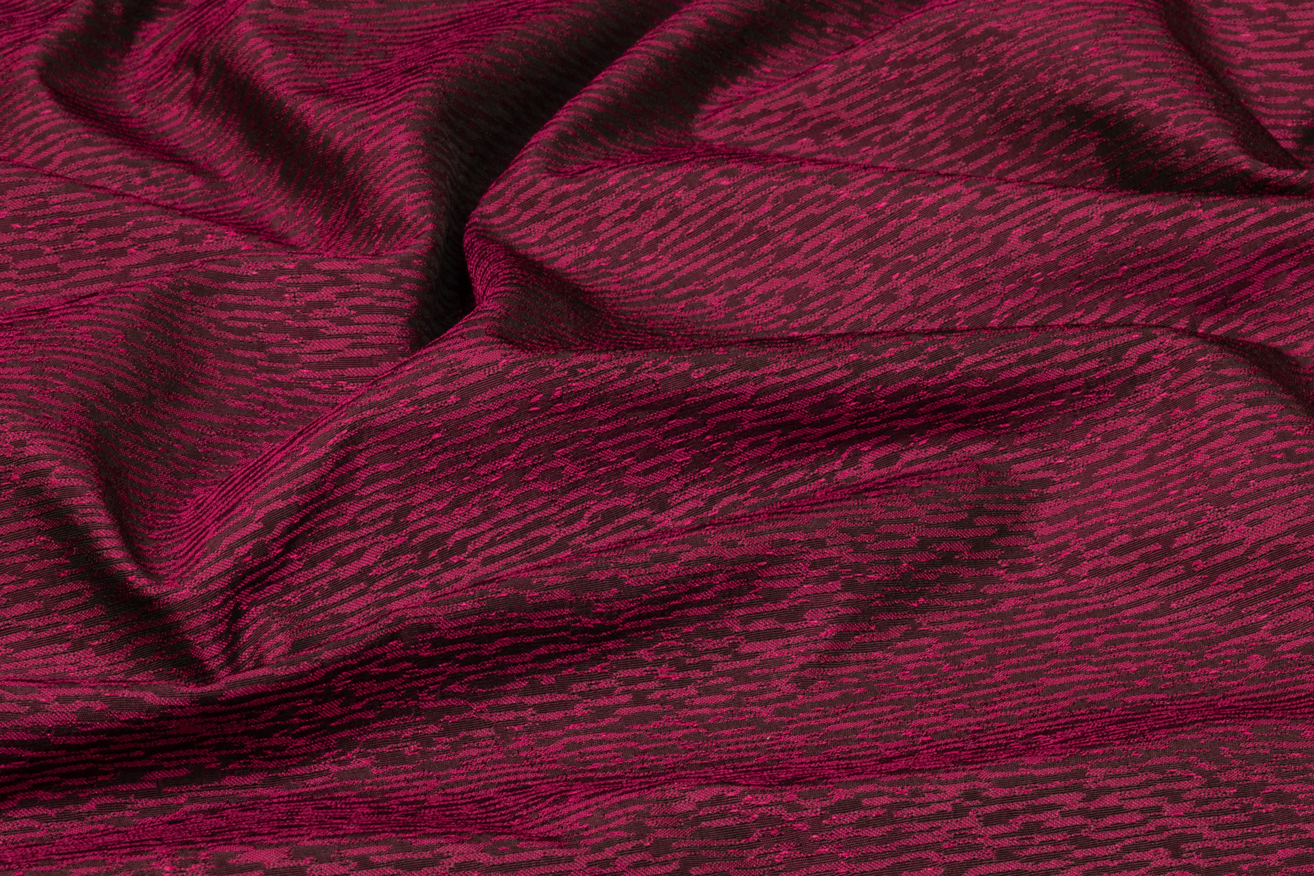 Iridescent Italian Silk Jacquard - Magenta