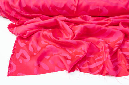 Viscose Acetate Italian Jacquard - Hot Pink