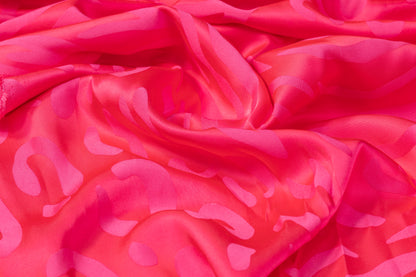 Viscose Acetate Italian Jacquard - Hot Pink