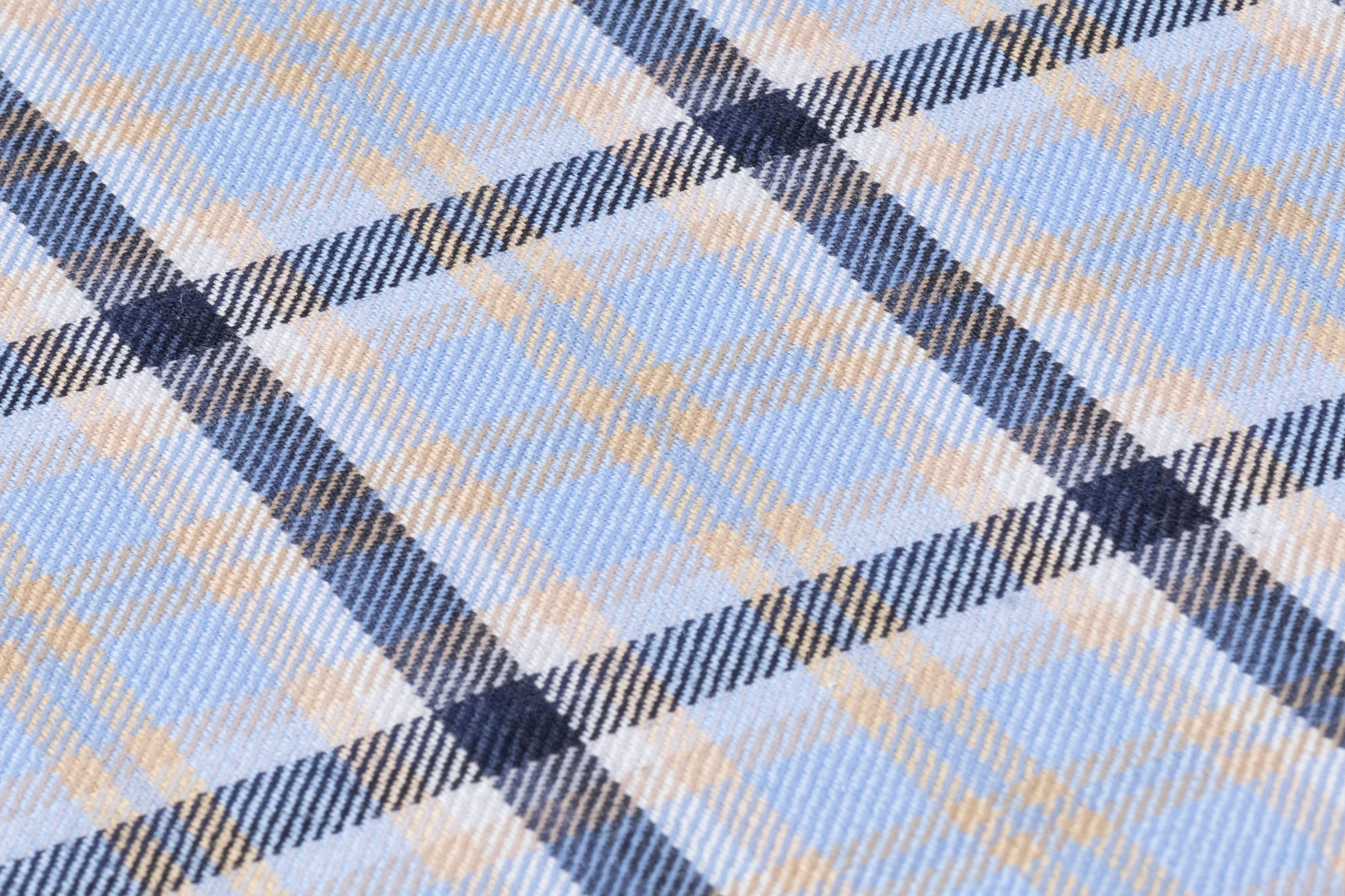 Checked Italian Wool - Blue