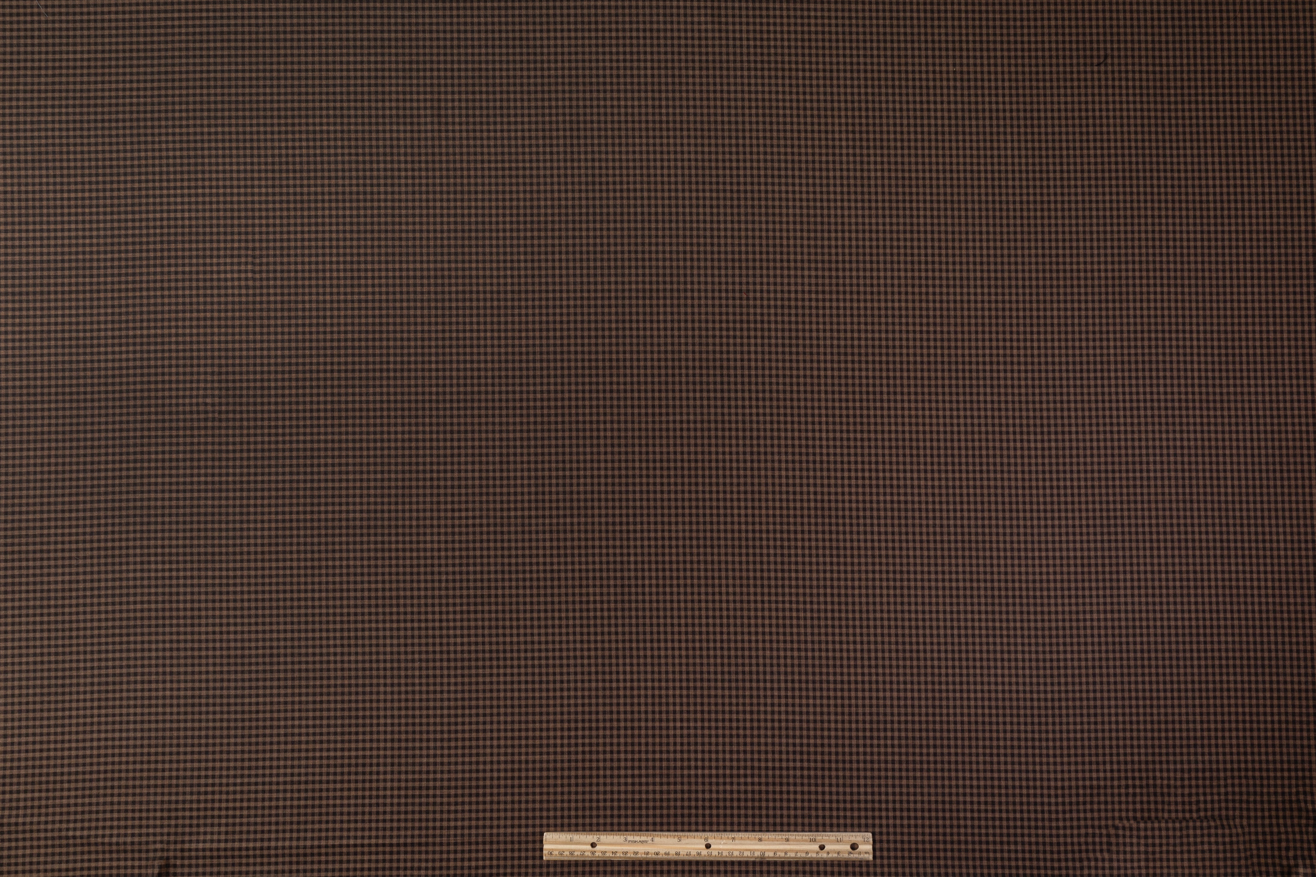 Reda - Gingham Checked Super 130's Italian Wool Suiting - Brown