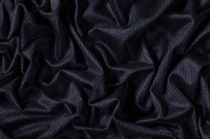 Italian Cashmere Wool Blend Coating - Navy / Black