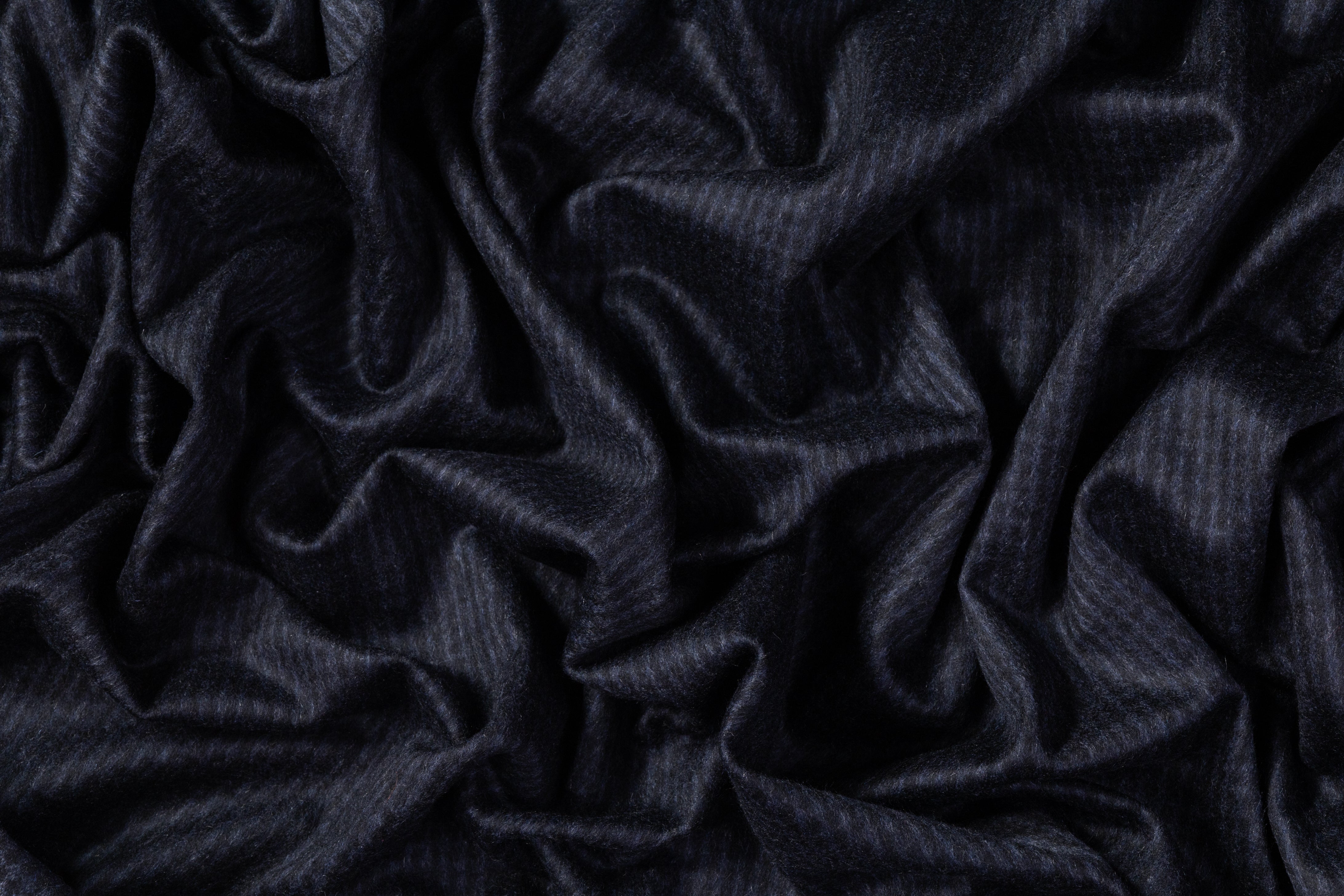 Italian Cashmere Wool Blend Coating - Navy / Black