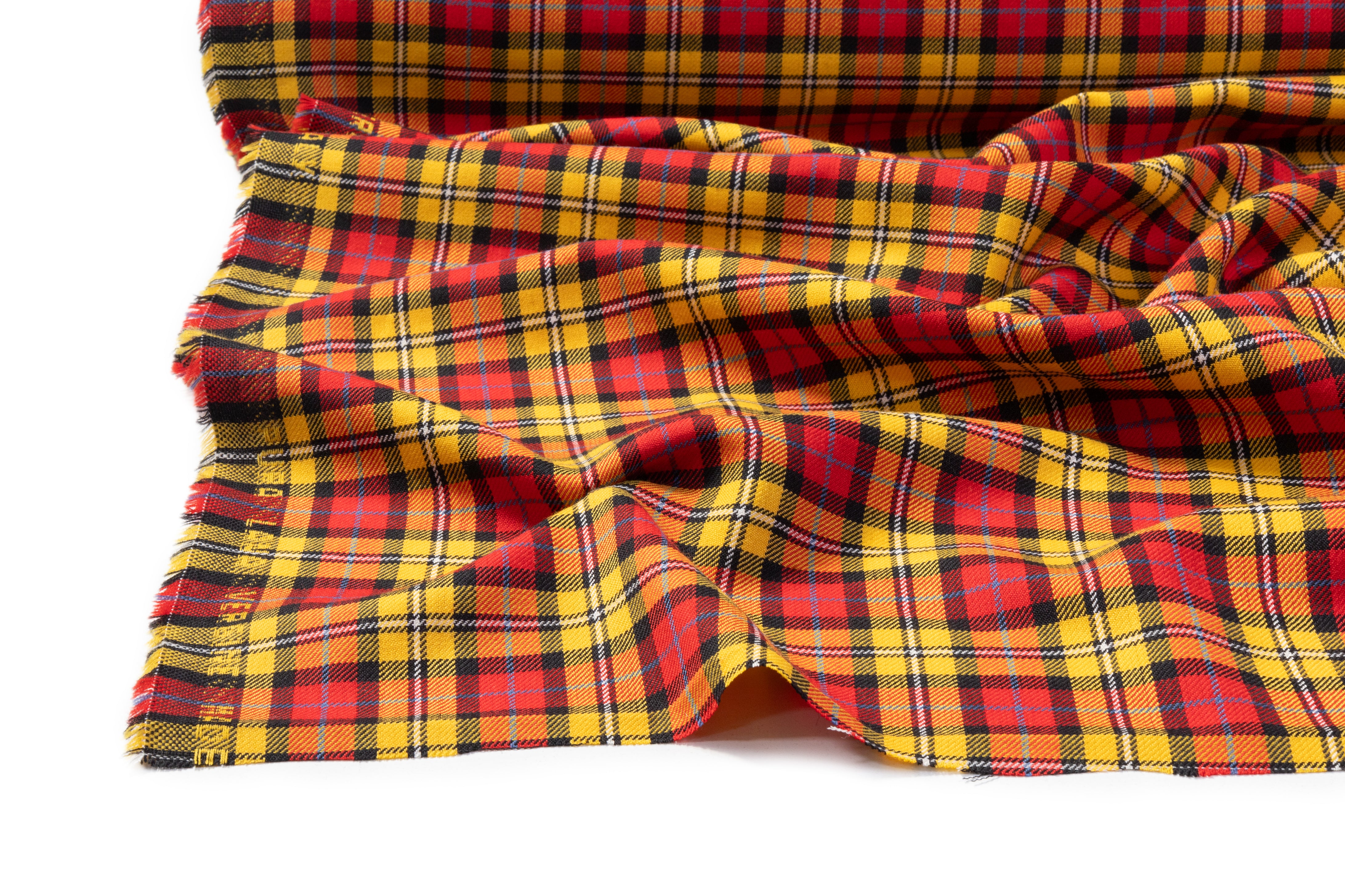 Checked Italian Wool - Red / Yellow