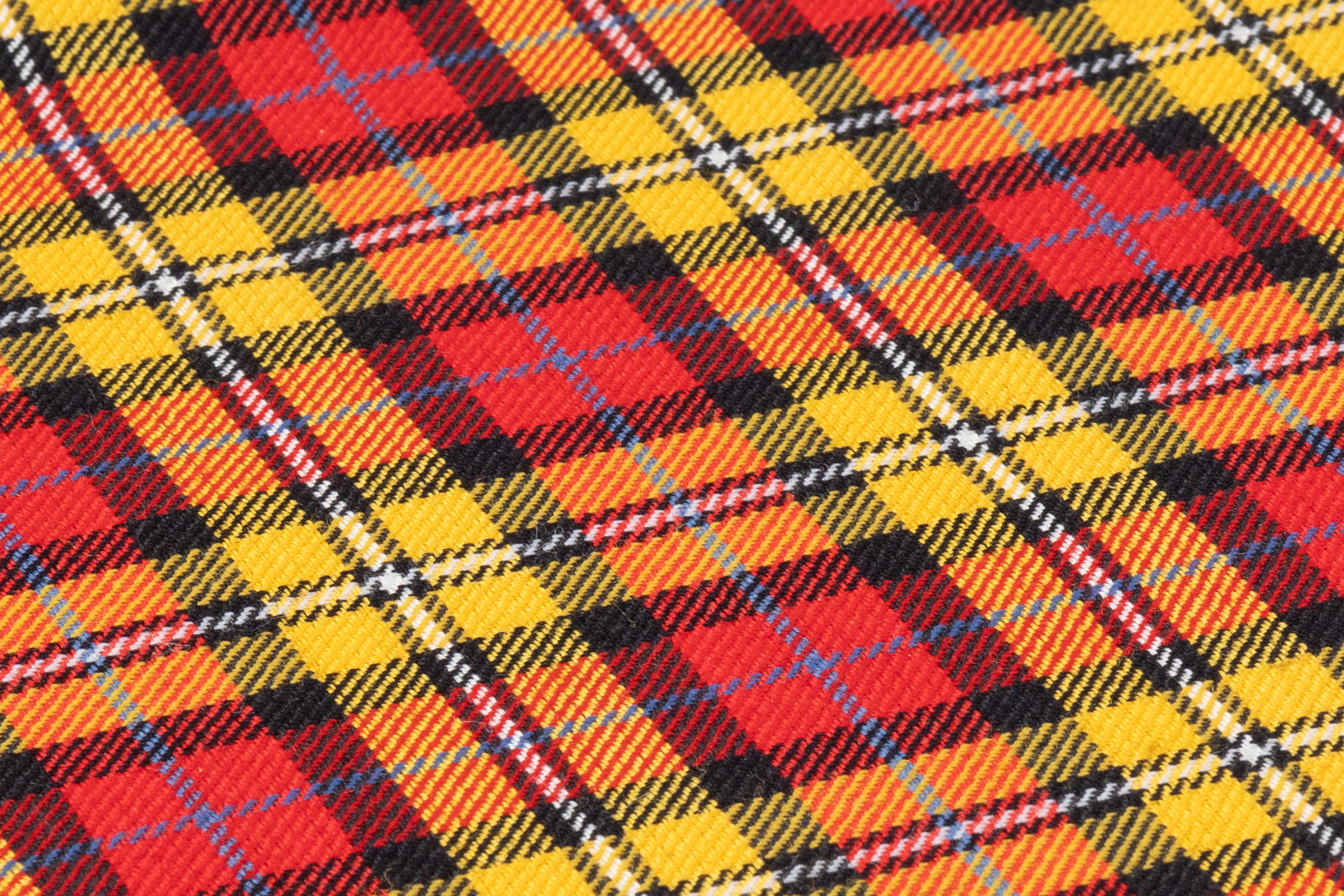 Checked Italian Wool - Red / Yellow