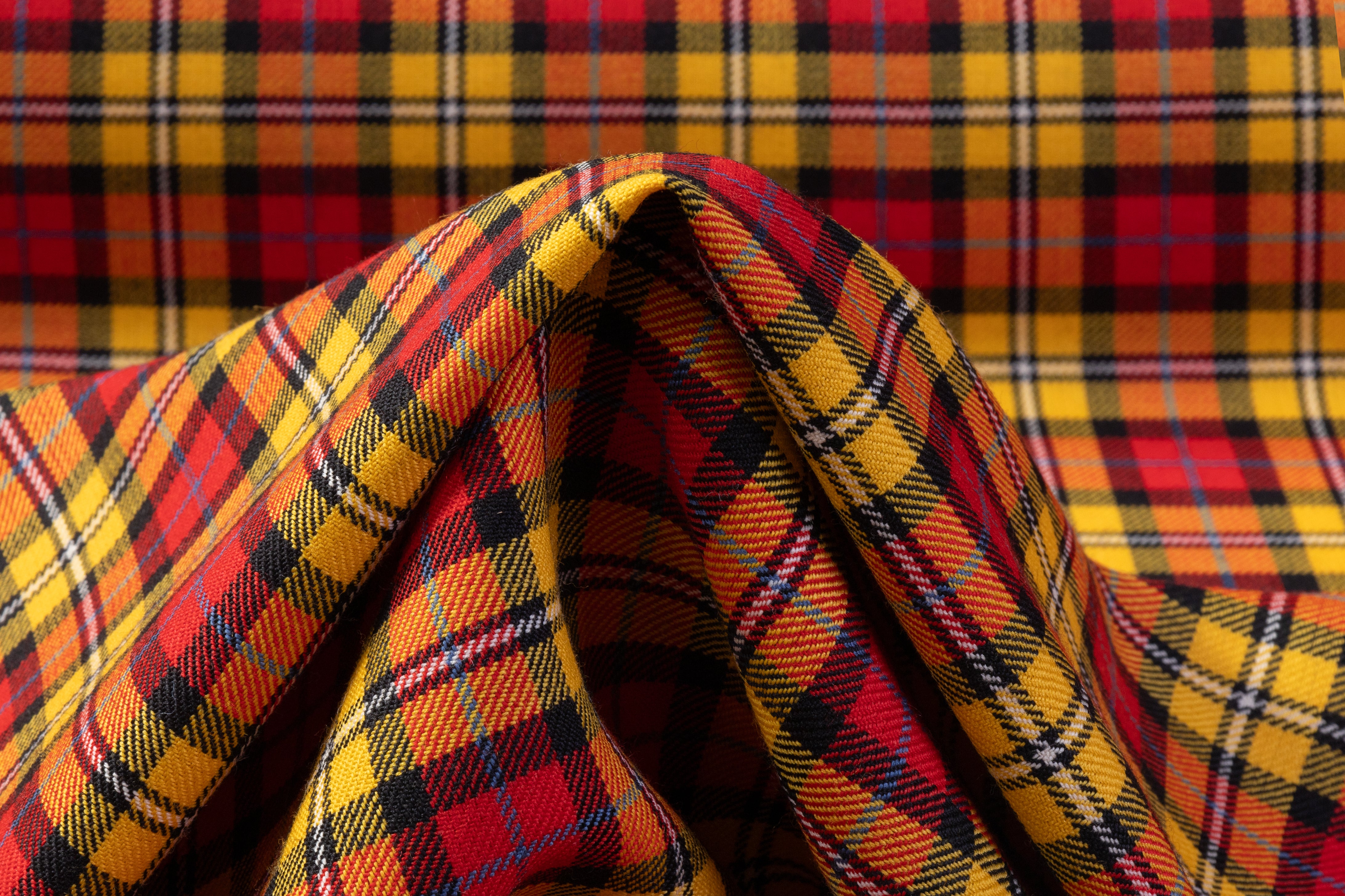 Checked Italian Wool - Red / Yellow