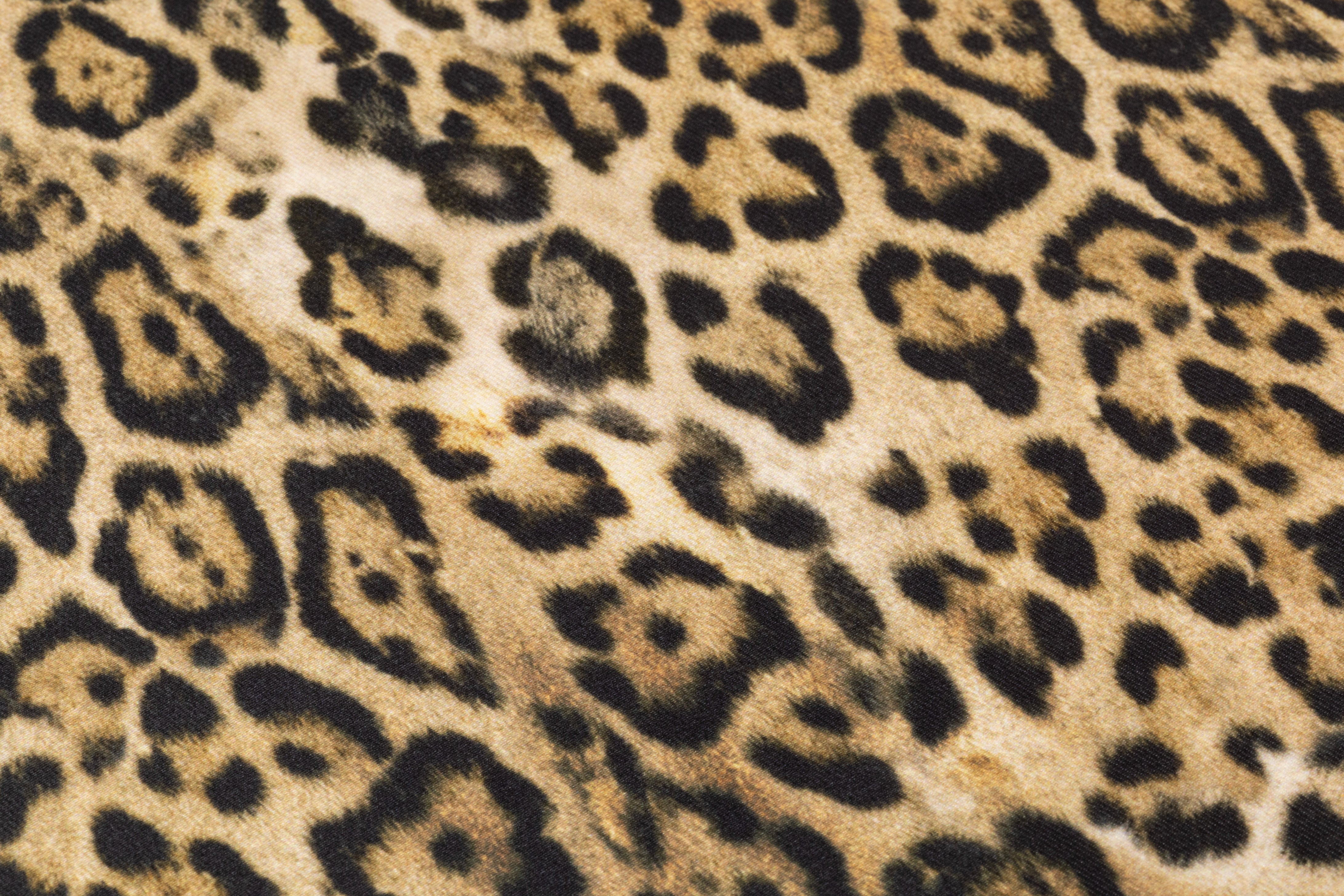 Leopard Print Italian Silk Blend Double Satin