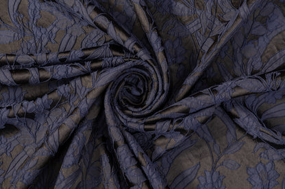 Floral Brocade - Navy