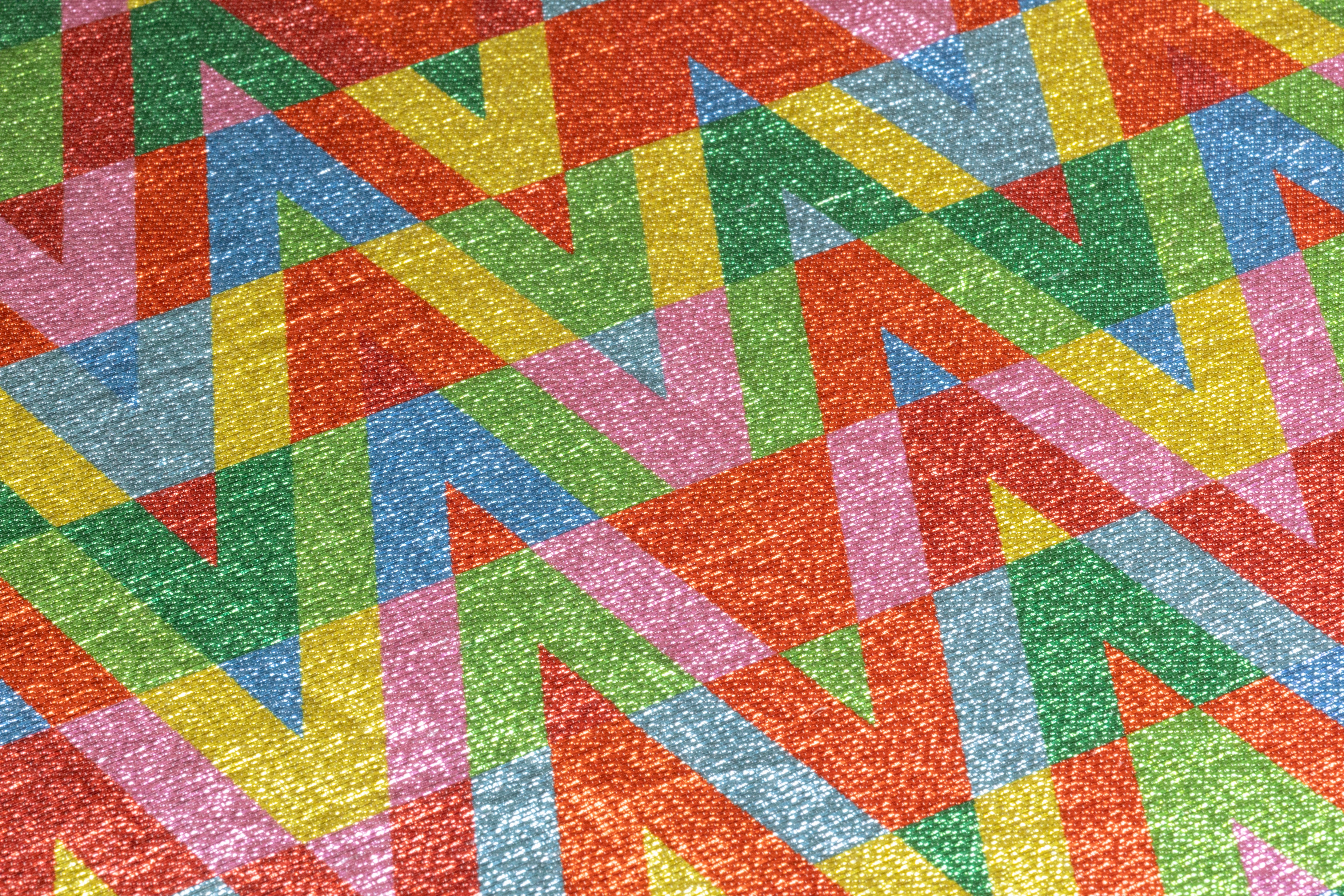 Chevron Italian Silk Lamé - Multicolor