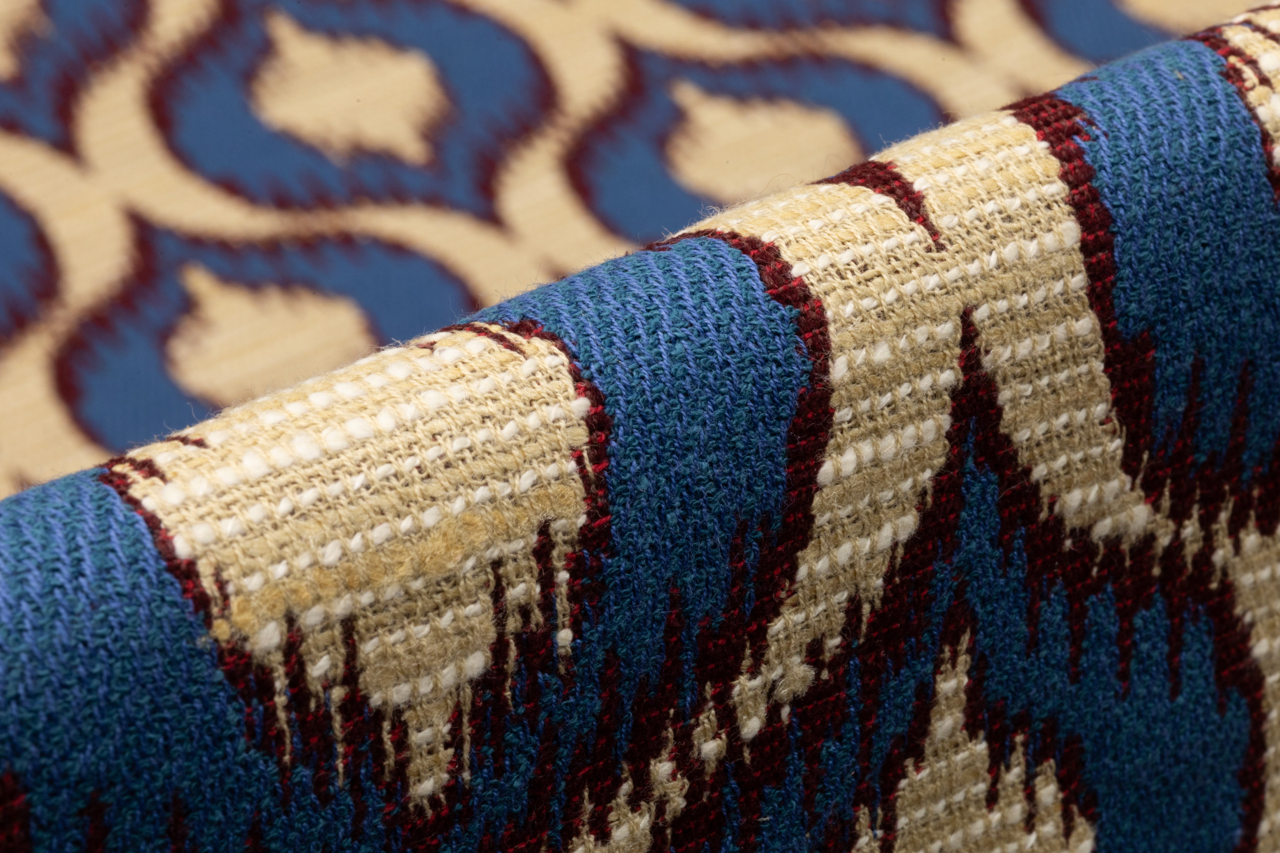 Ogee Italian Brocade - Blue / Beige / Burgundy