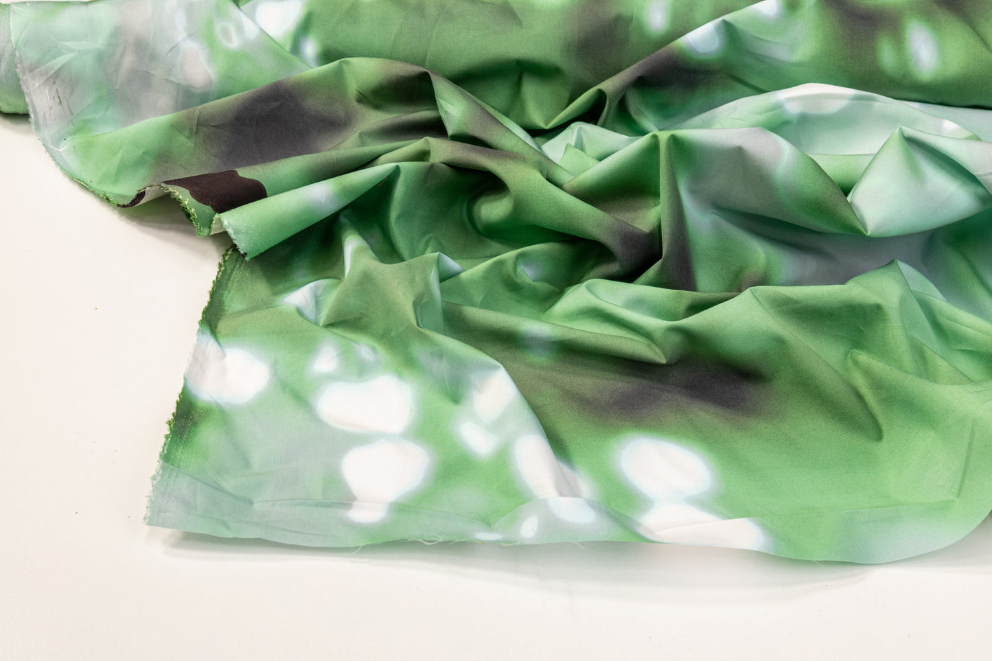 Tie-Dye Printed Cotton - Green / White / Black