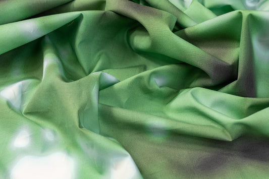 Tie-Dye Printed Cotton - Green / White / Black