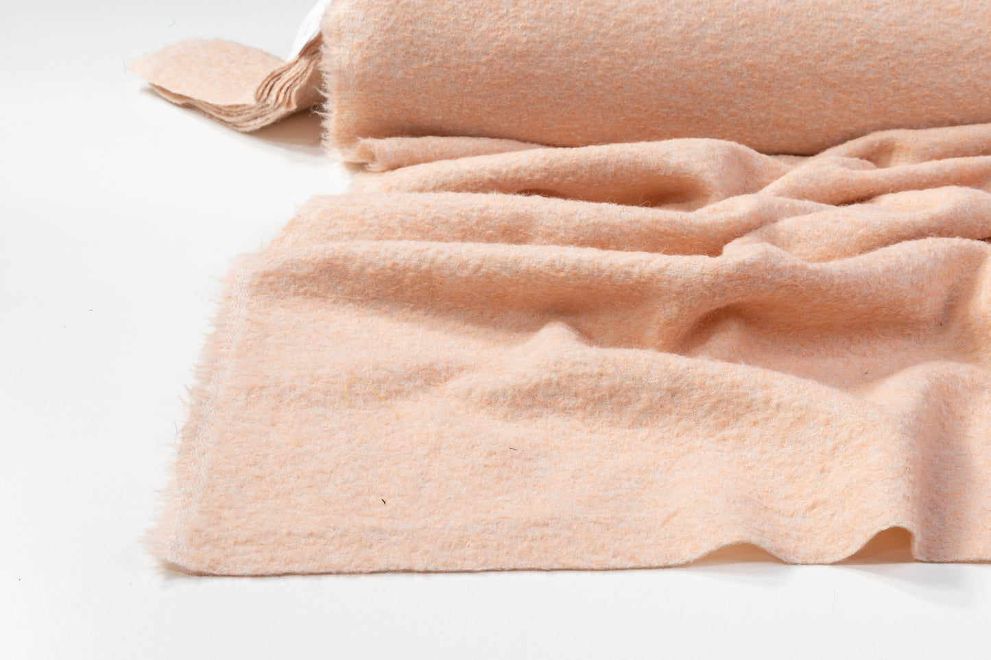 Italian Alpaca Wool Boucle Coating - Peach