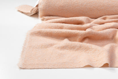 Italian Alpaca Wool Boucle Coating - Peach
