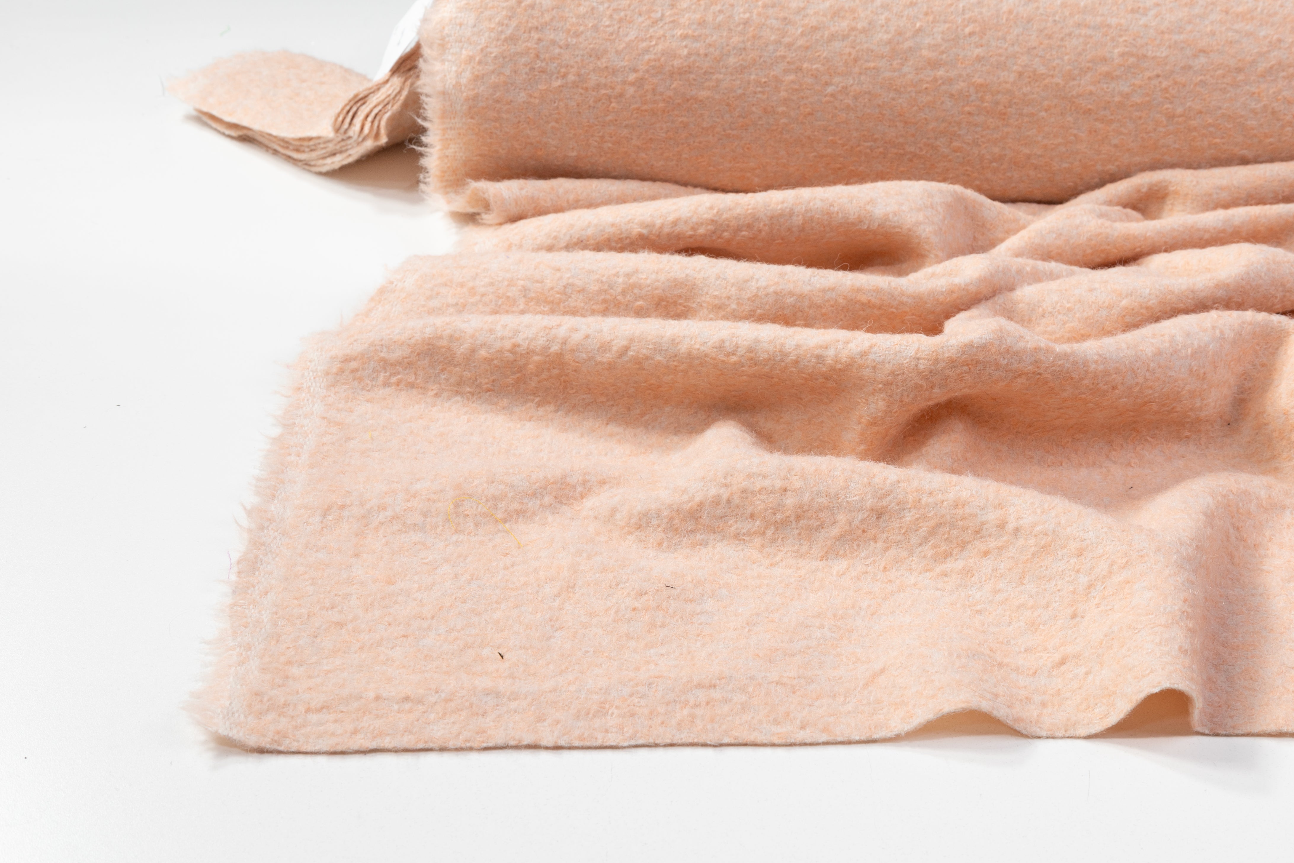 Italian Alpaca Wool Boucle Coating - Peach