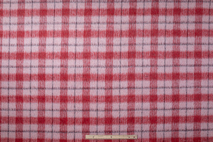 Italian Alpaca Wool Blend Coating - Red / Pink