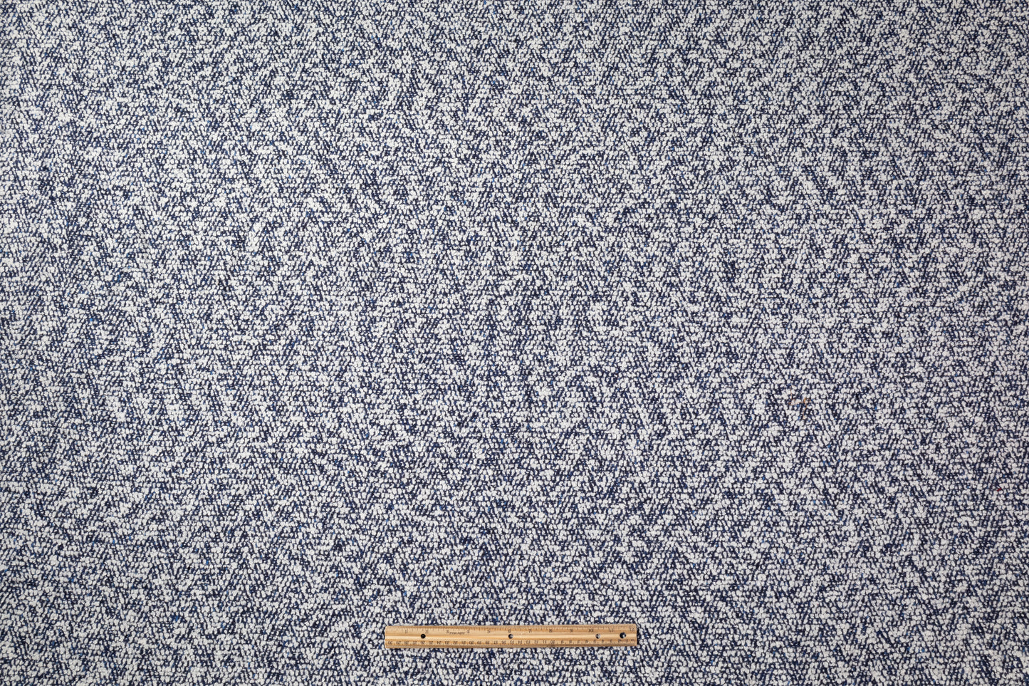Italian Wool Blend Tweed Coating - Blue / White