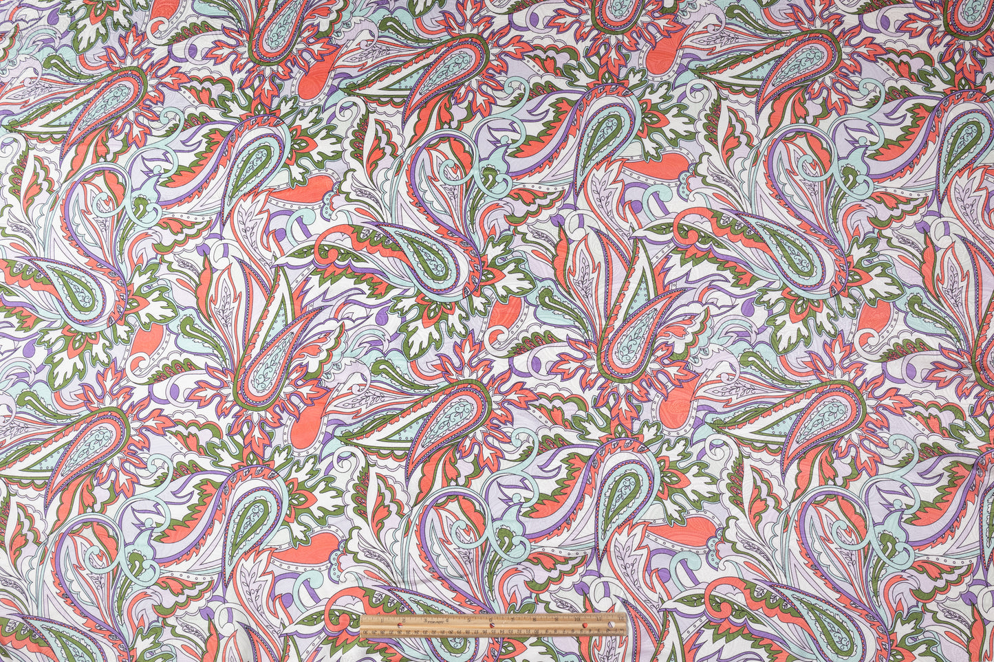 Paisley Printed Italian Silk Jacquard - Multicolor