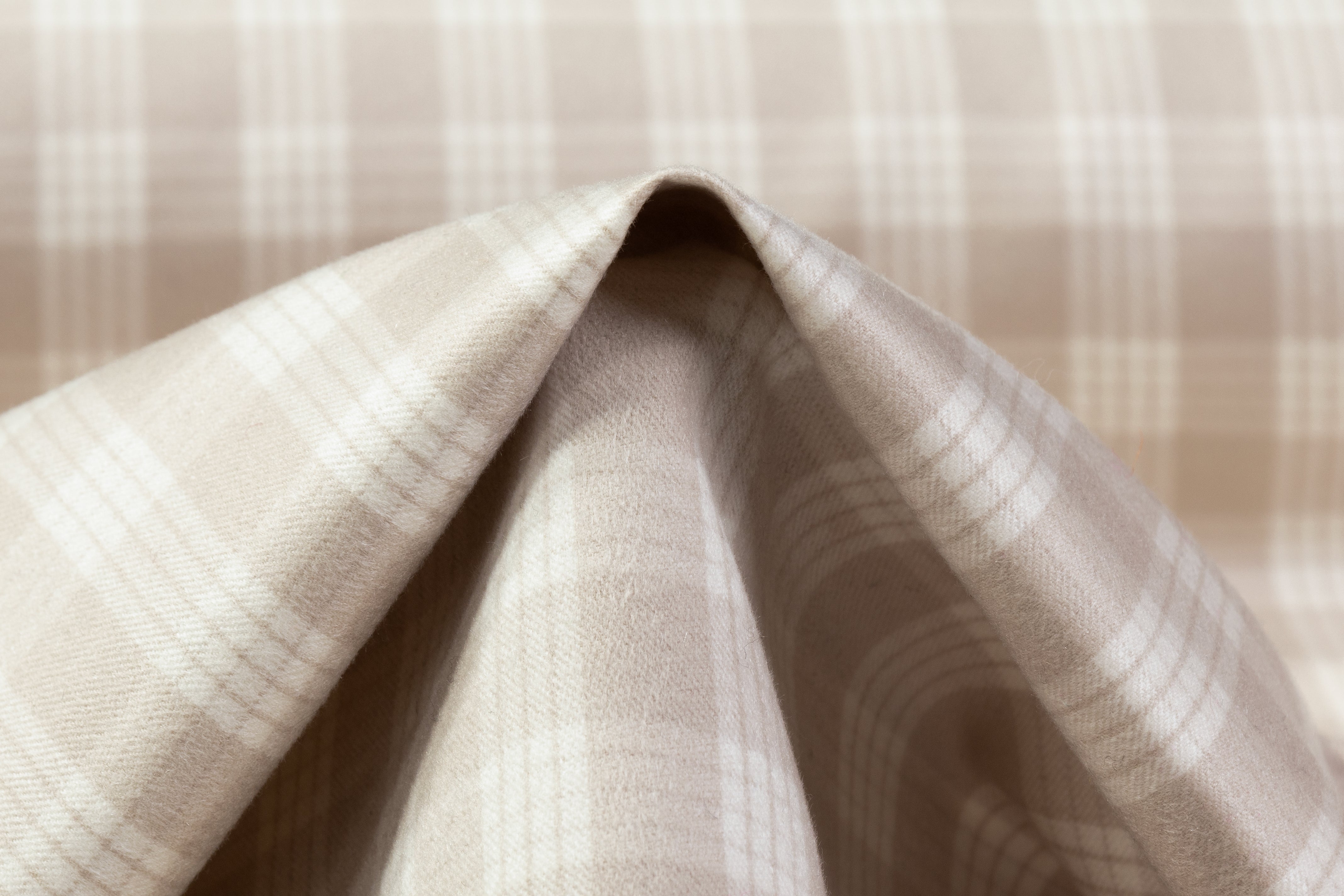 Ermenegildo Zegna - Double Faced Checked Italian Wool Coating - Taupe