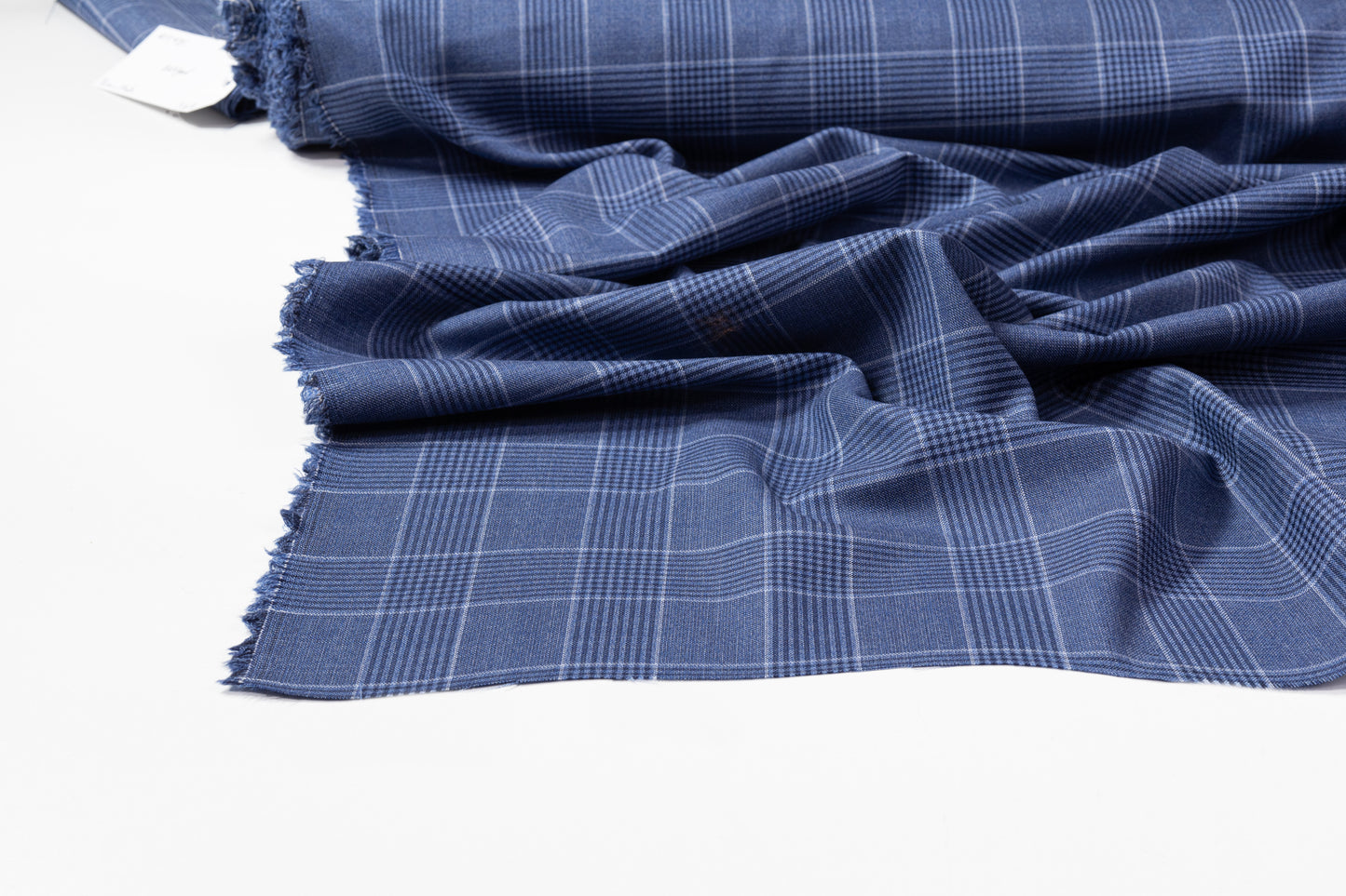 Carlo Barbera - Checked Italian Wool Suiting - Blue