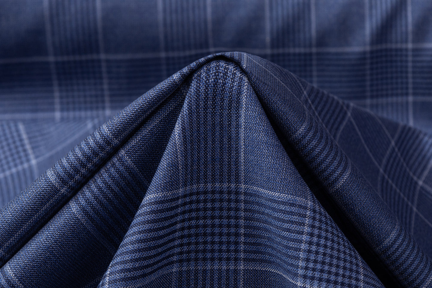Carlo Barbera - Checked Italian Wool Suiting - Blue