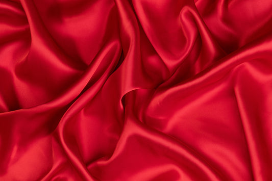 Double Faced Viscose Nylon Satin - Red / Magenta