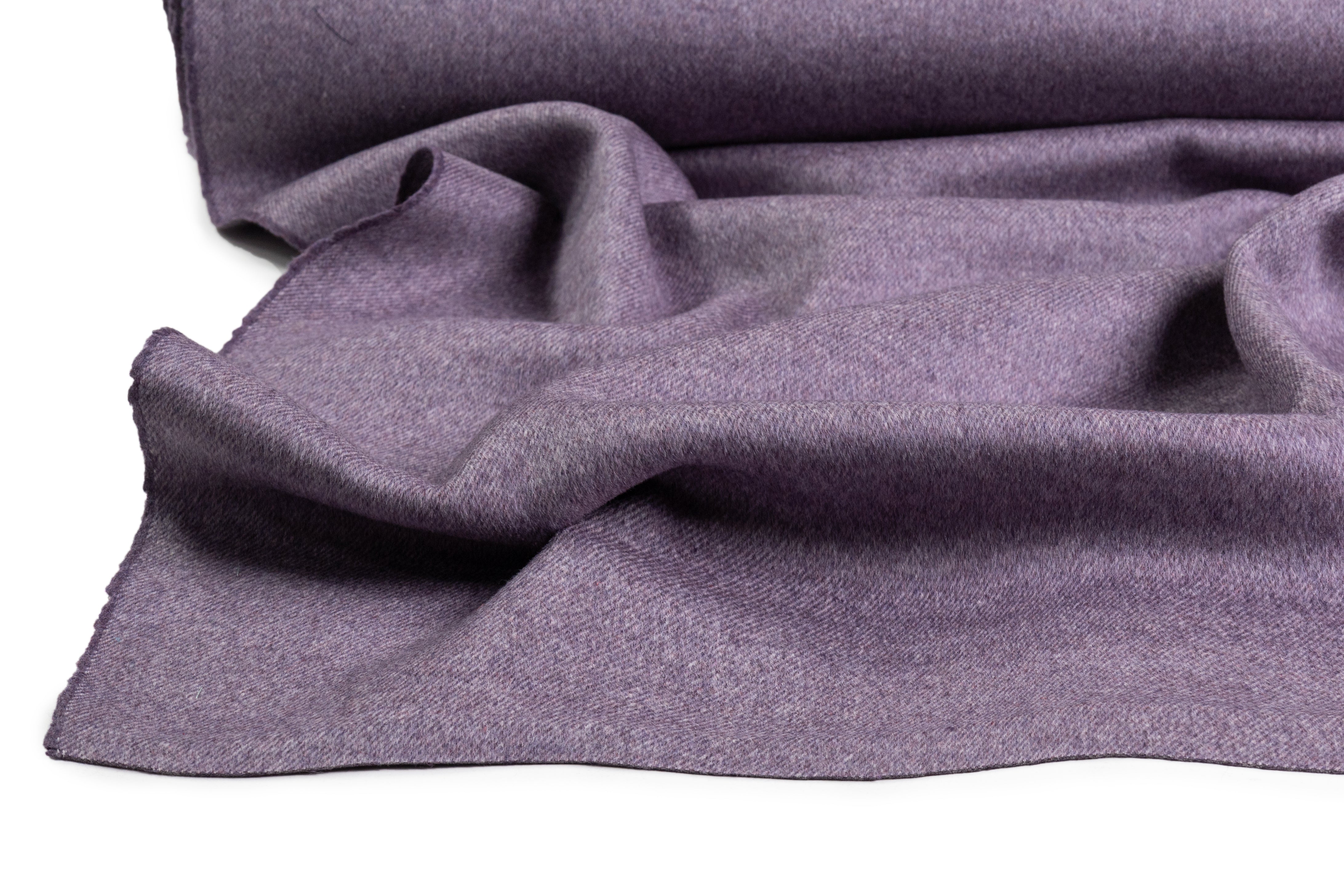 Valentino - Double Faced Brushed Italian Wool Twill Coating - Lavender