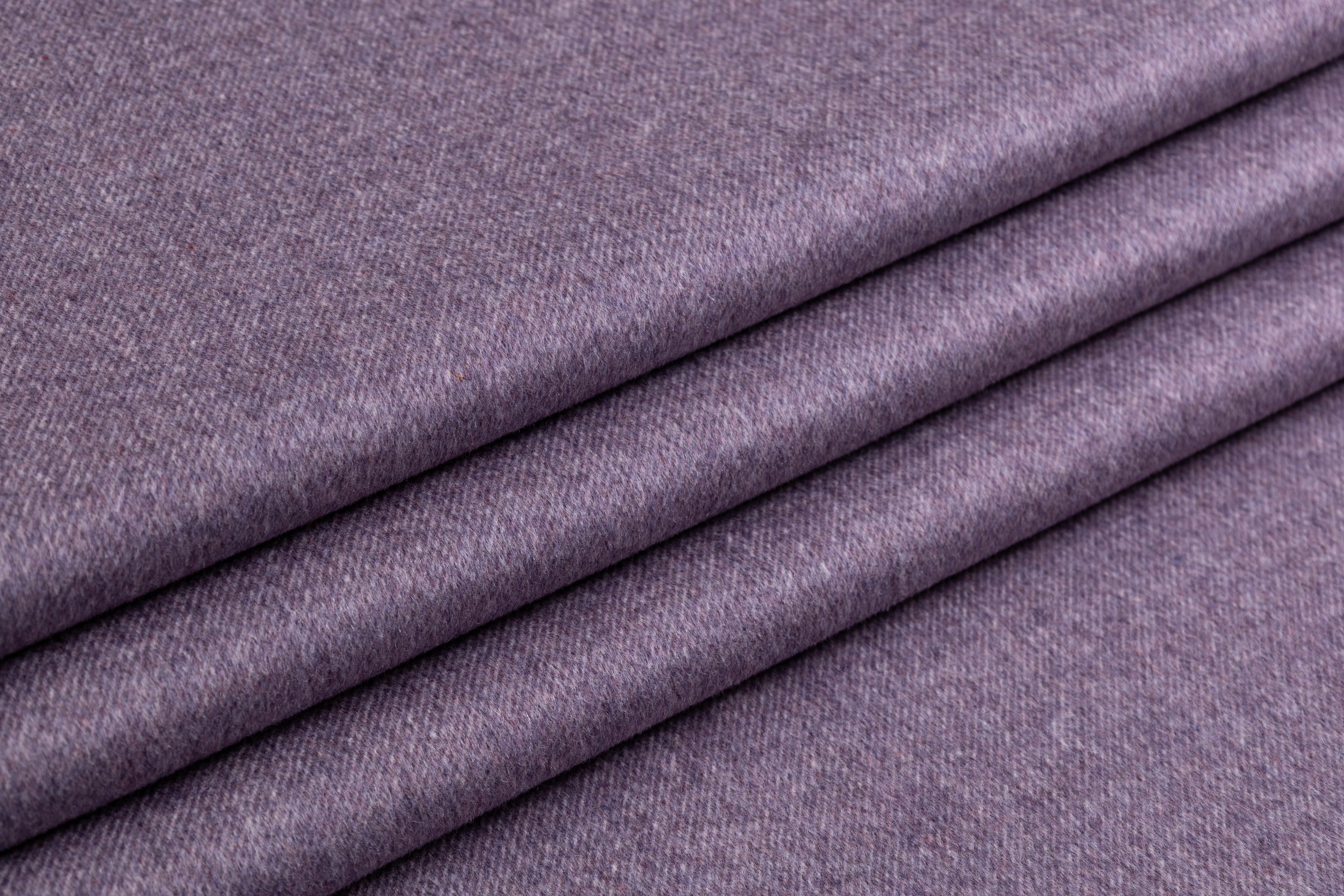 Valentino - Double Faced Brushed Italian Wool Twill Coating - Lavender