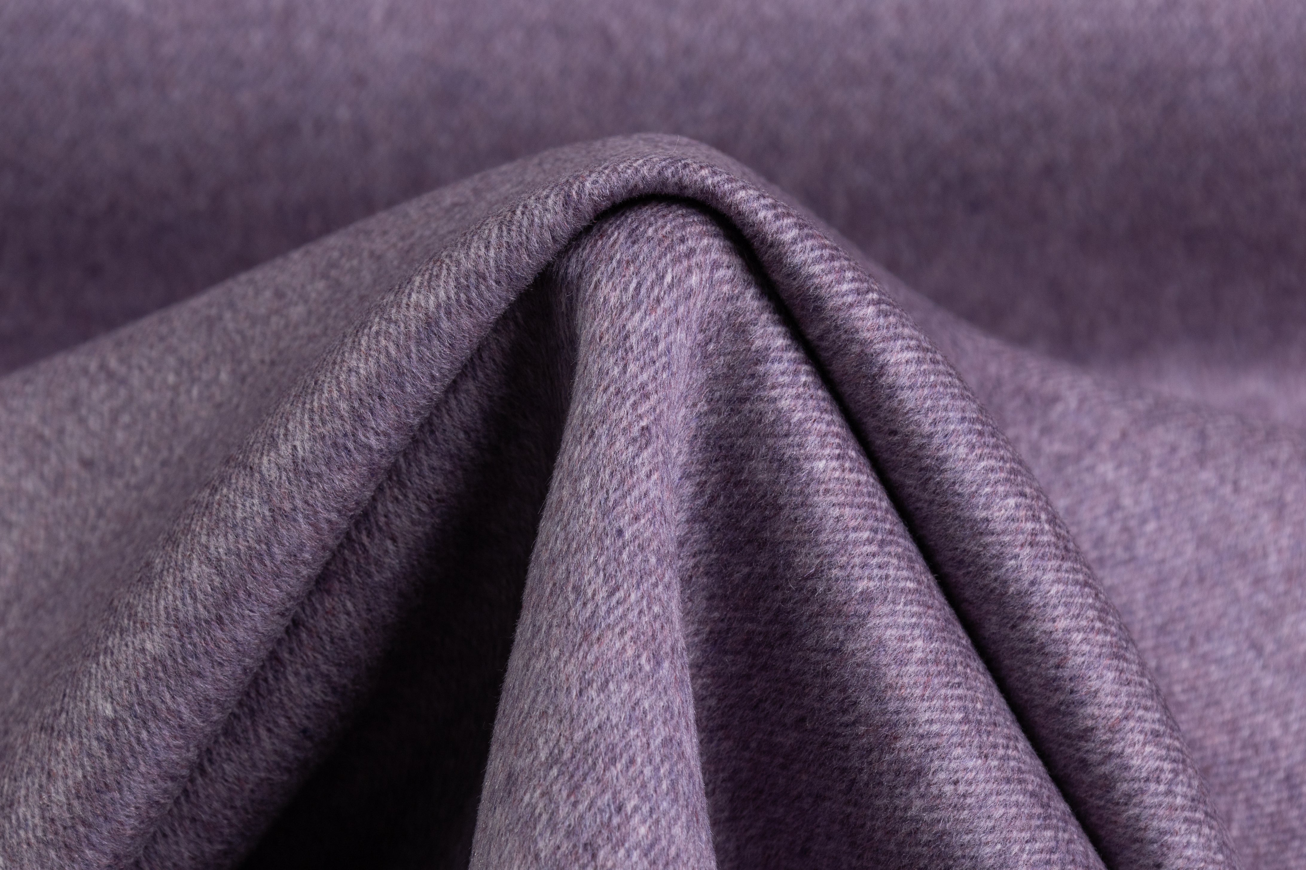 Valentino - Double Faced Brushed Italian Wool Twill Coating - Lavender